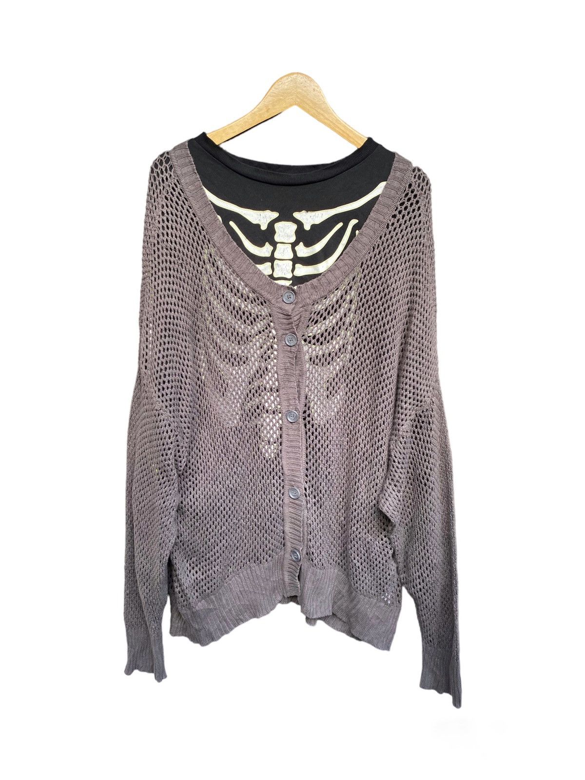 Rag Machine Fishnet cardigan Grunge punk seditionaries knit