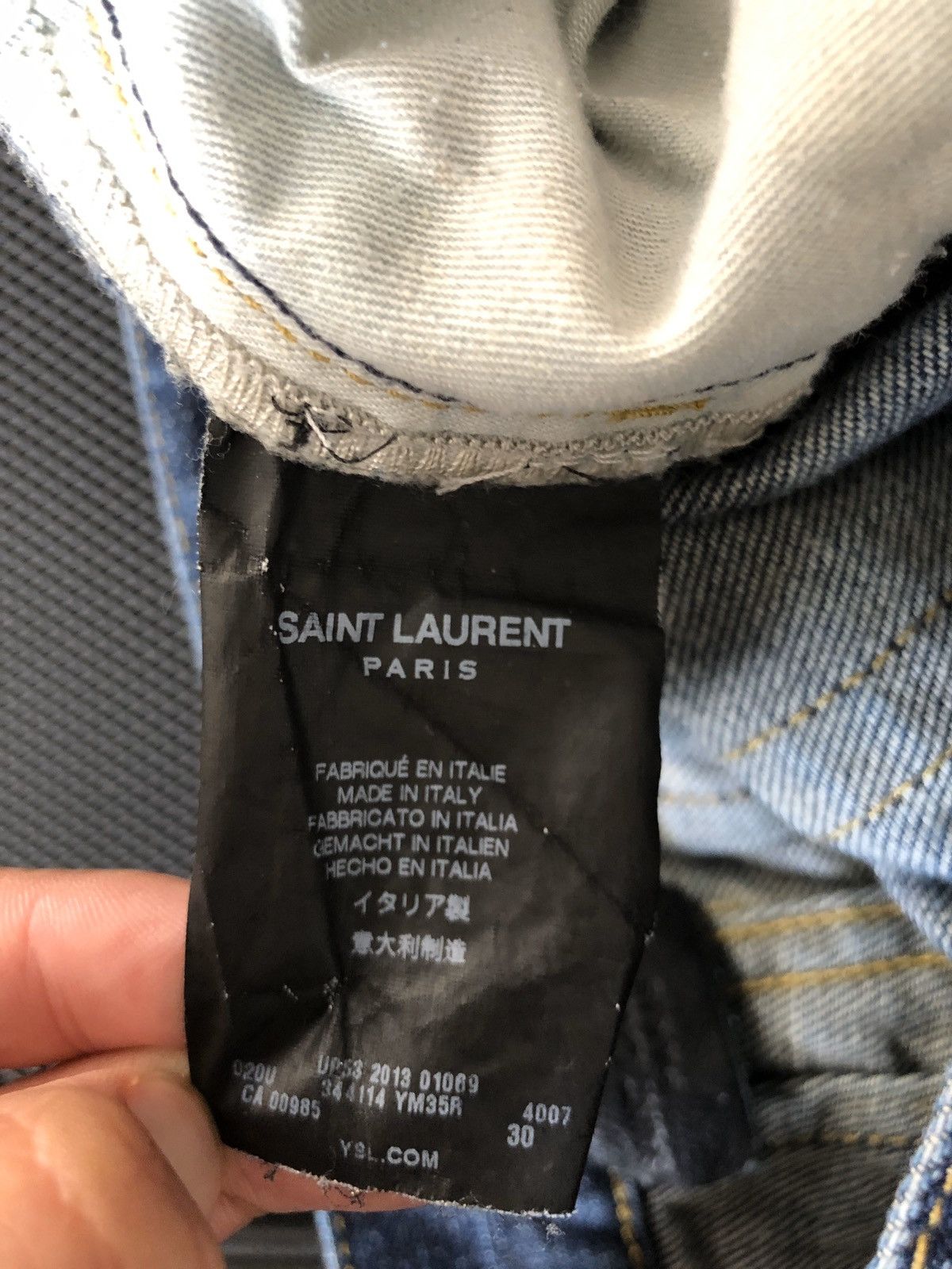 Saint Laurent Paris F/W 13 Saint Laurent Jeans Size 30 Size US 30 / EU 46 - 8 Thumbnail