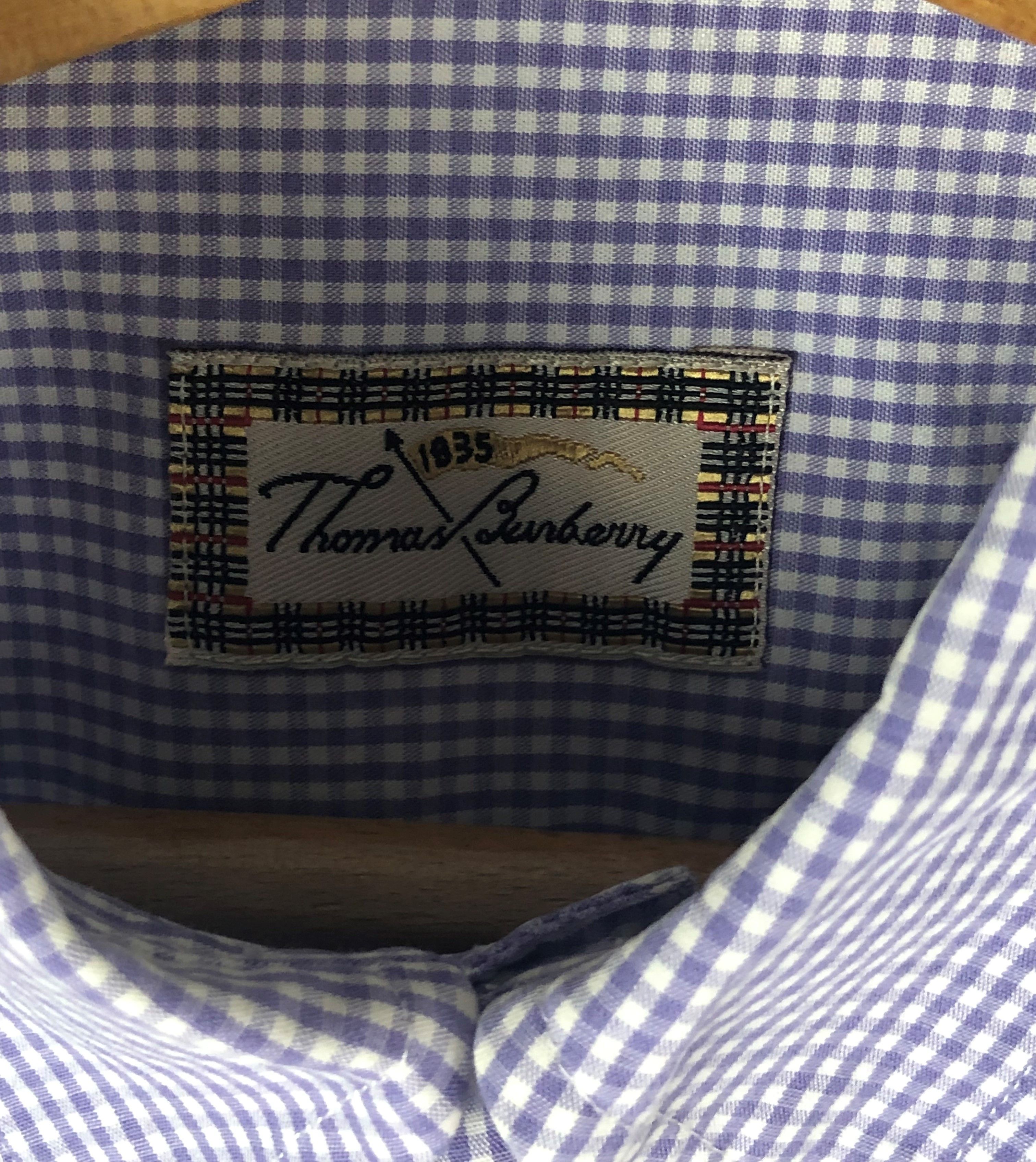 Burberry Vintage THOMAS BURBERRY Purple Button Up Shirt M178 Size US XXL / EU 58 / 5 - 6 Thumbnail