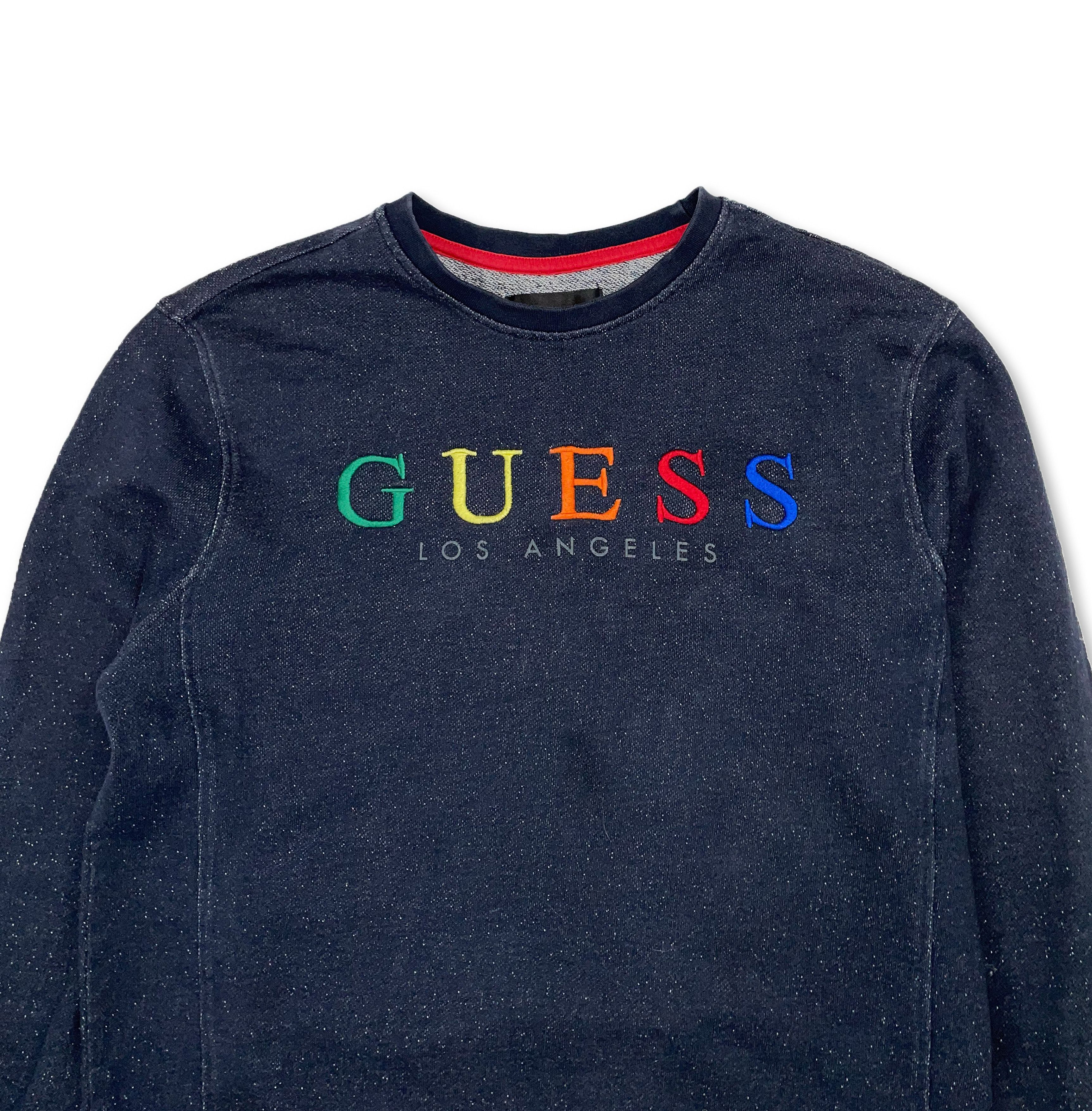 Guess Vintage GUESS Navy Big Logo Sweatshirt M15 Size US M / EU 48-50 / 2 - 2 Thumbnail