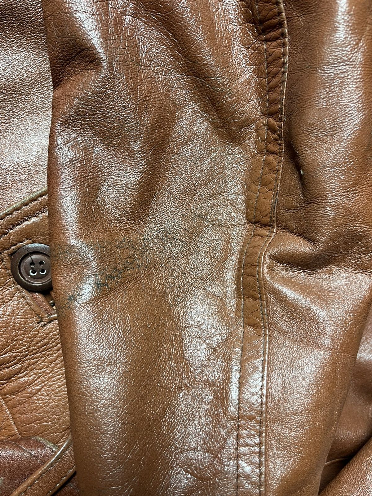 Leather Vintage leather coat jacket size S-M Size US S / EU 44-46 / 1 - 4 Thumbnail
