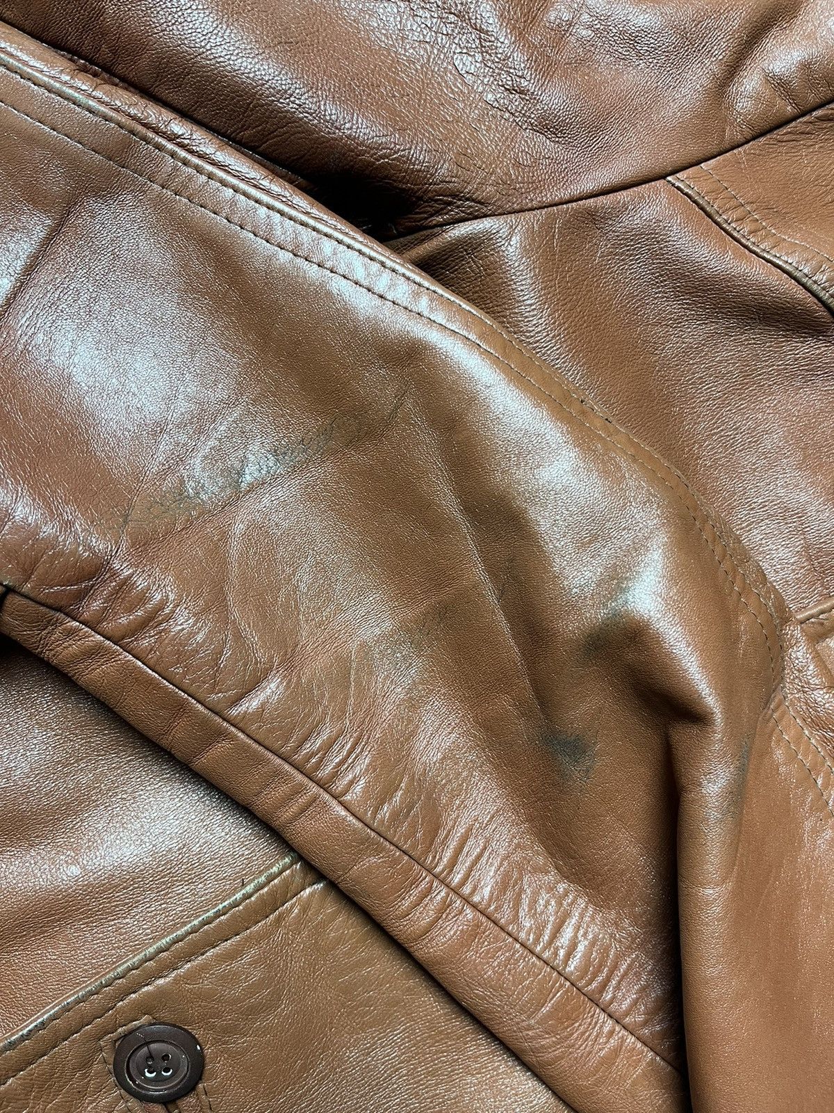 Leather Vintage leather coat jacket size S-M Size US S / EU 44-46 / 1 - 5 Thumbnail