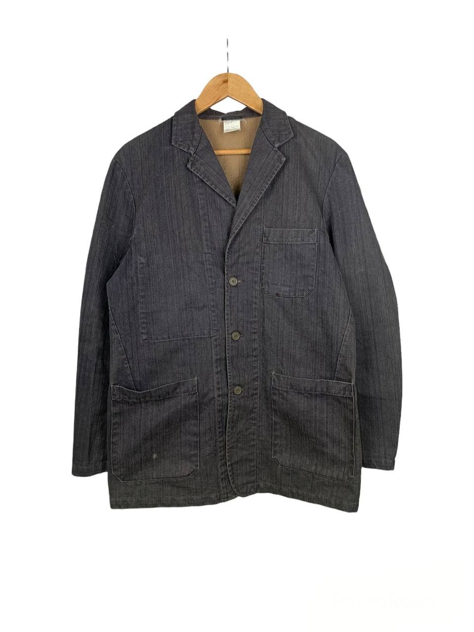 image of Vintage Vetra Herringbone Chore Jacket in Charcoal, Men's (Size Medium)