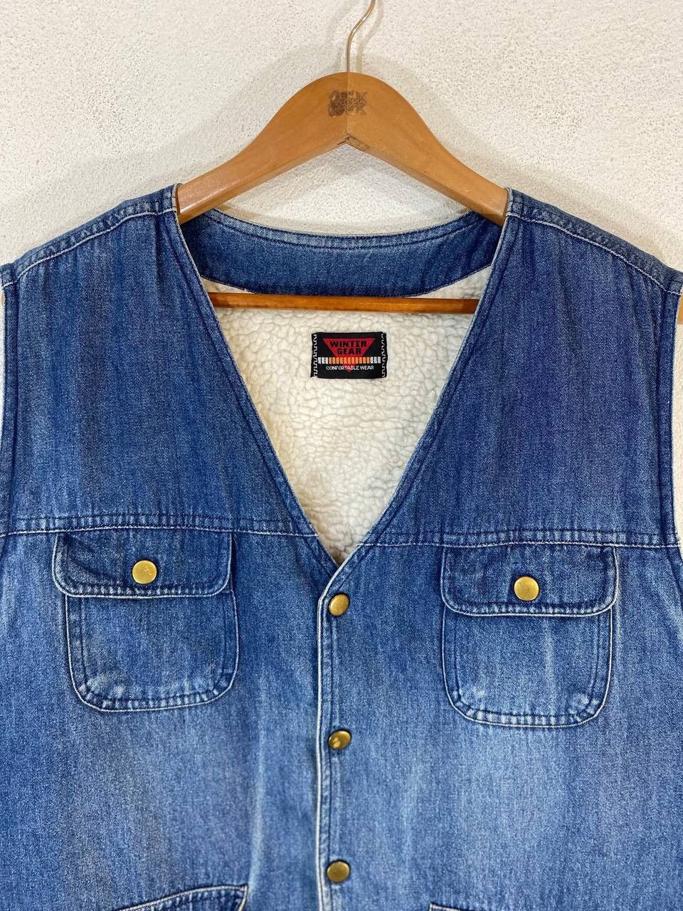 Winter Gear Denim Vest Fleece lining