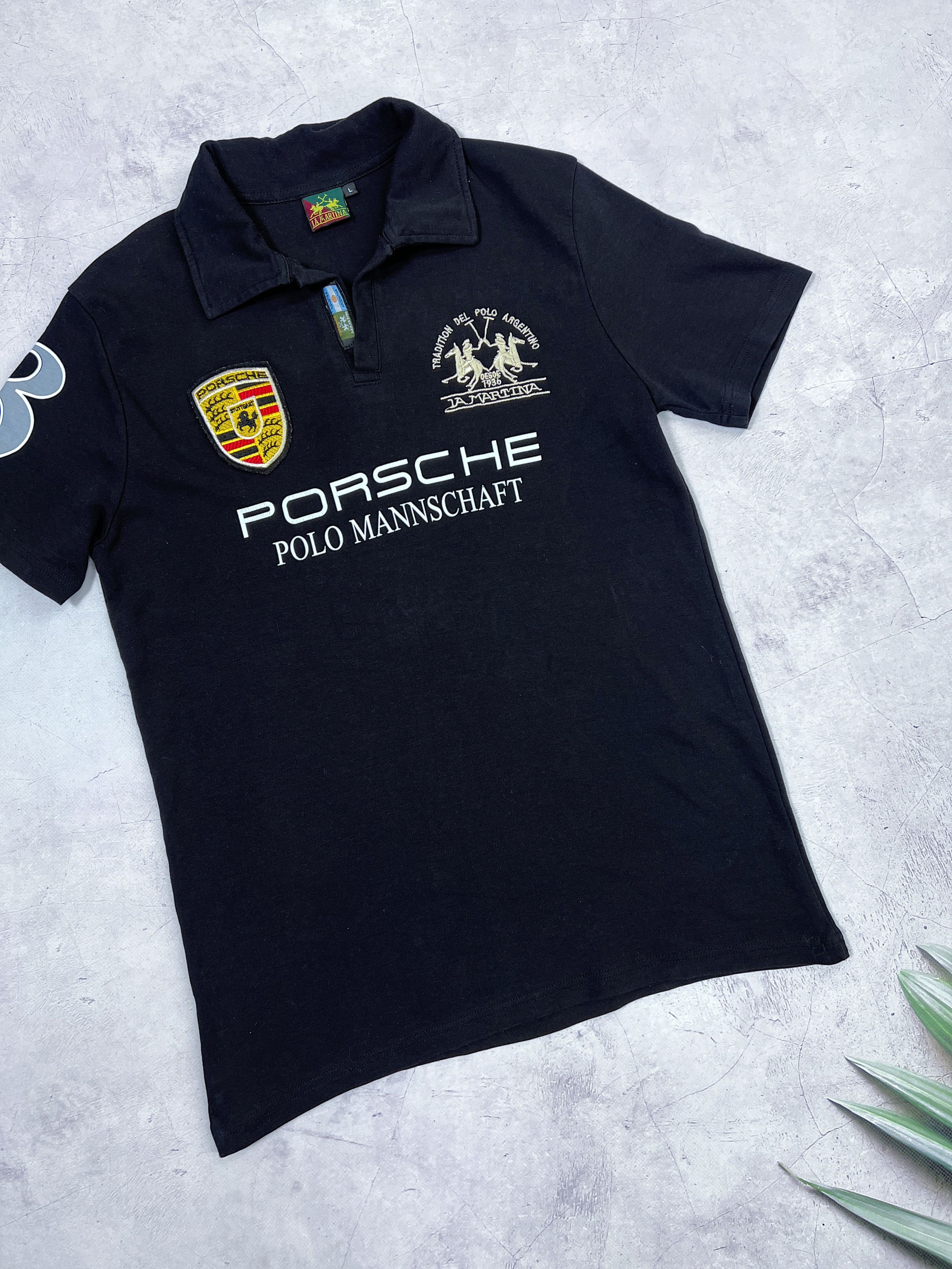 Porsche Design La Martina Porsche Polo Team T-Shirt Black | Grailed