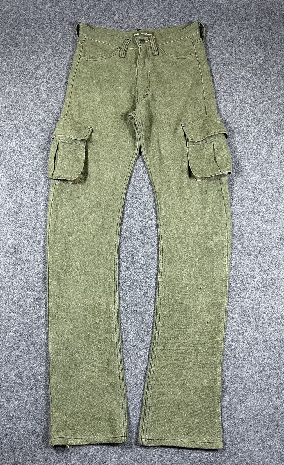 RARE‼️Vtg🔥KHAKI DESSIN TRAVAUX🔥100%linen Cargo Pants