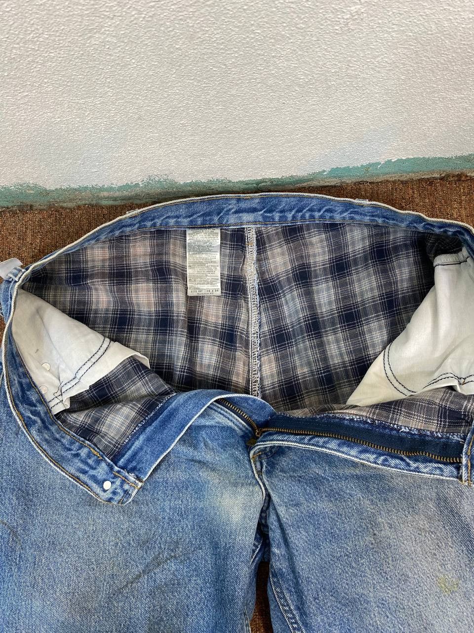 Carhartt vintage carhartt relaxed fit denim flannel lining Size US 39 - 13 Thumbnail