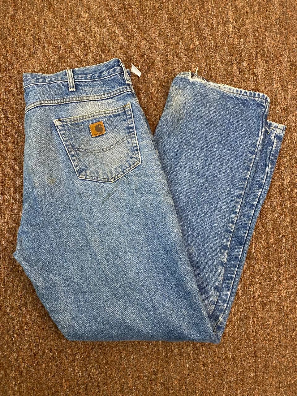 Carhartt vintage carhartt relaxed fit denim flannel lining Size US 39 - 2 Thumbnail