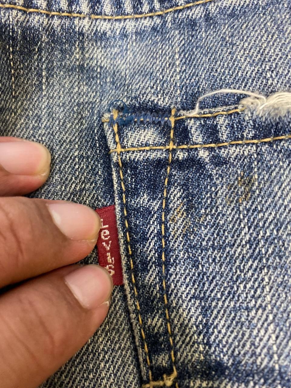 Levi's vintage levis 503 nice faded and distressed design Size US 34 / EU 50 - 4 Thumbnail