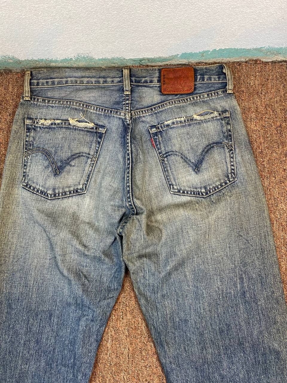 Levi's vintage levis 503 nice faded and distressed design Size US 34 / EU 50 - 3 Thumbnail