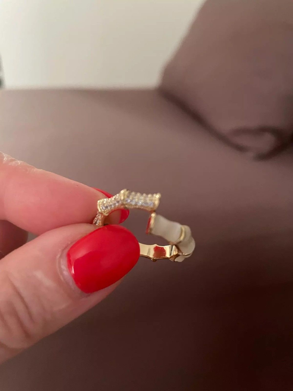 Jewelry × Vintage Bamboo Luxury Adjustable Ring Size ONE SIZE - 5 Thumbnail