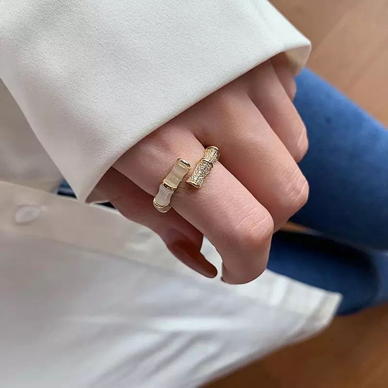 Jewelry × Vintage Bamboo Luxury Adjustable Ring Size ONE SIZE - 3 Thumbnail
