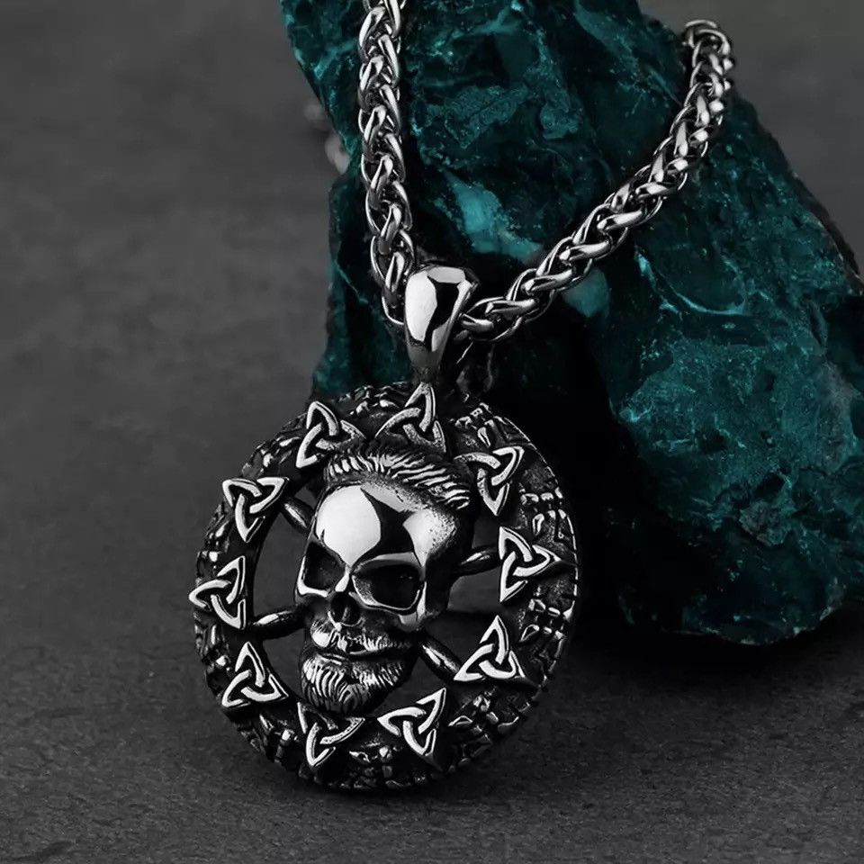 Jewelry Hip Hop Vintage Skull Pendant Necklace Size ONE SIZE - 1 Thumbnail