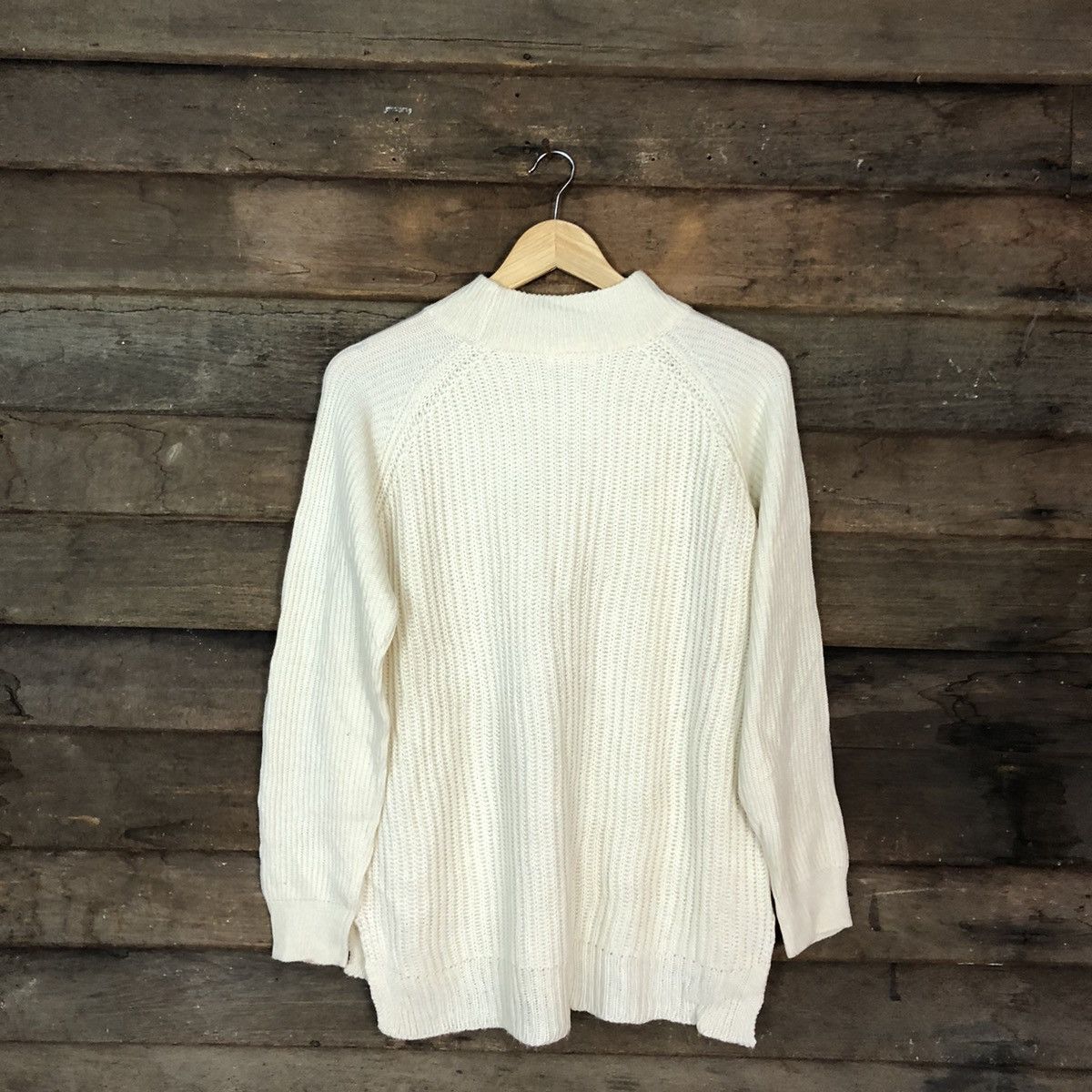 Homespun Knitwear × Japanese Brand Earth Music & Ecology Off White Knitwear #5722 Size US L / EU 52-54 / 3 - 12 Thumbnail