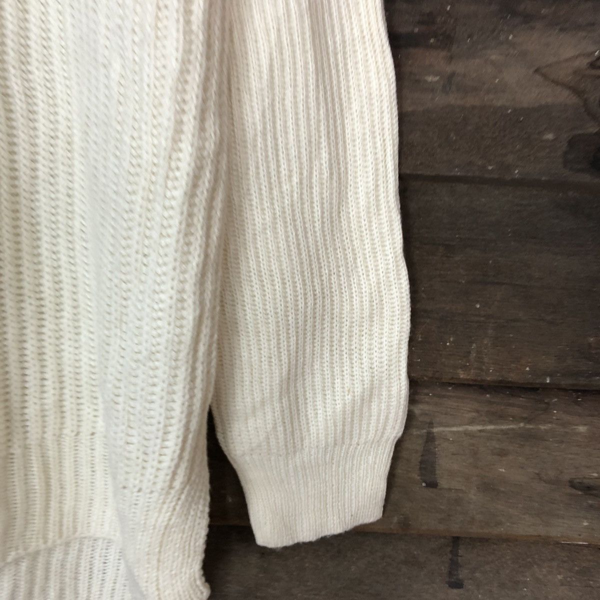 Homespun Knitwear × Japanese Brand Earth Music & Ecology Off White Knitwear #5722 Size US L / EU 52-54 / 3 - 4 Thumbnail