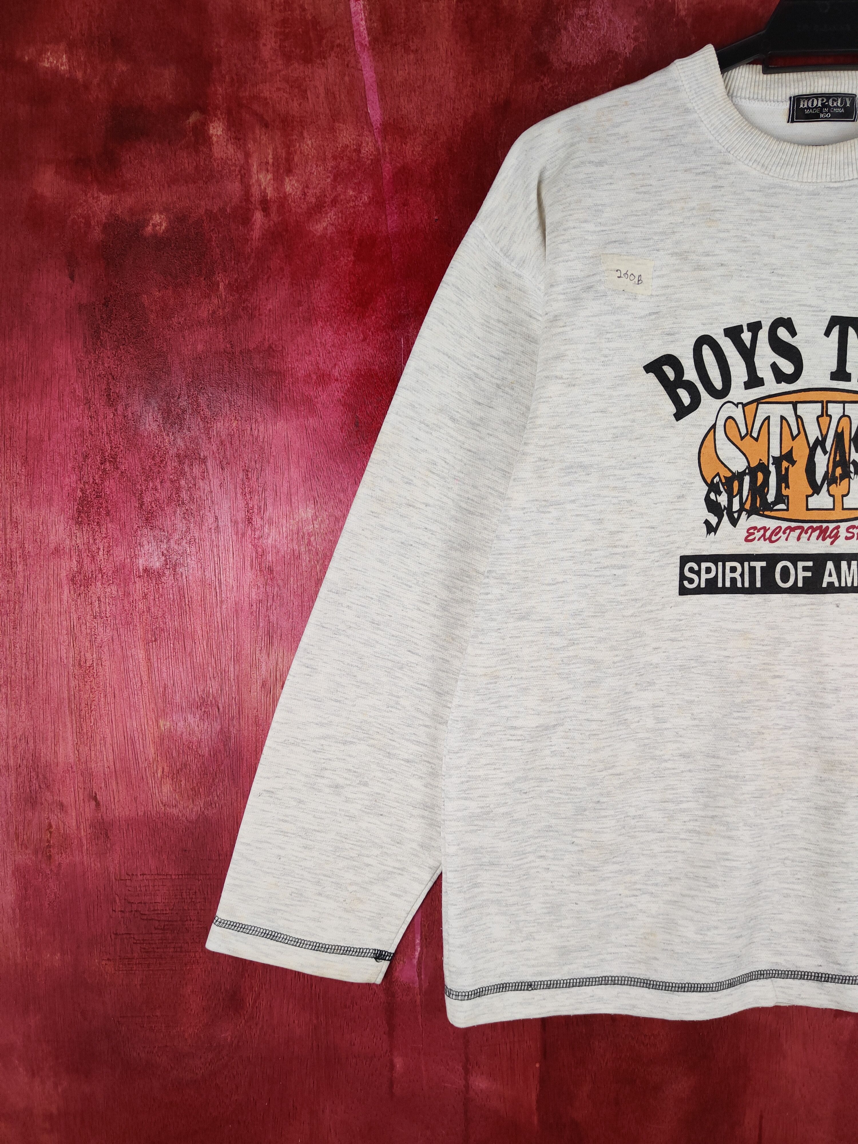 Japanese Brand × Vintage Hop Guy White/Gray Spirit of American Sweatshirt #260B Size US M / EU 48-50 / 2 - 4 Thumbnail