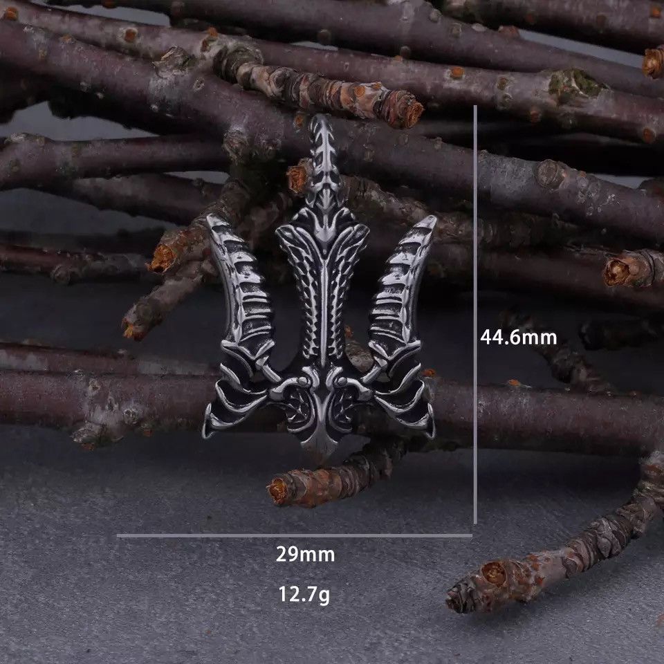 Jewelry Vintage Poseidon Trident Necklace Size ONE SIZE - 2 Thumbnail
