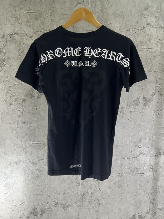 Chrome Hearts Chrome Hearts USA Black Dagger Cross Logo Tee | Grailed