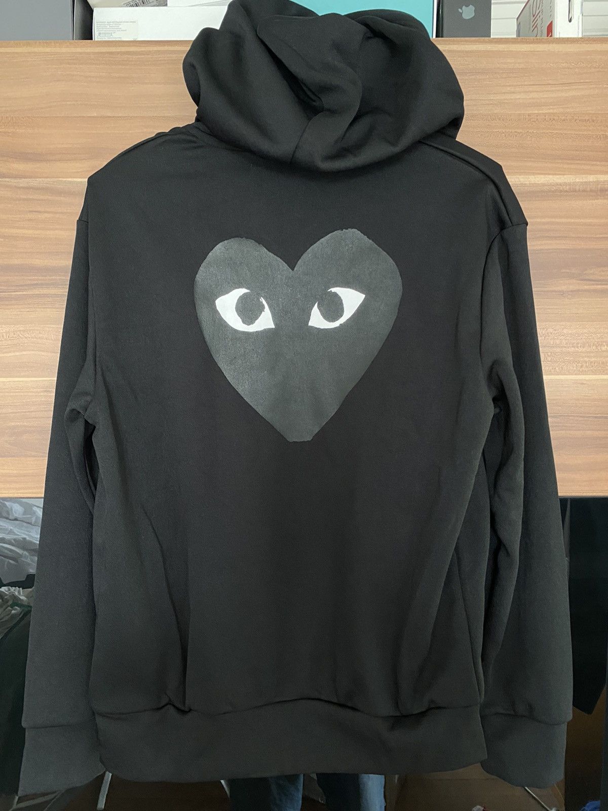 Cdg black heart hoodie hotsell