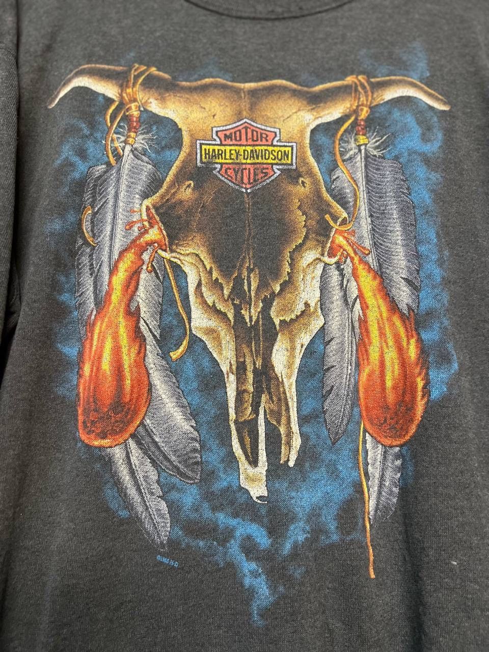 Harley Davidson Vintage 80s Harley Davidson Big Logo Sweatshirts Size US L / EU 52-54 / 3 - 4 Thumbnail