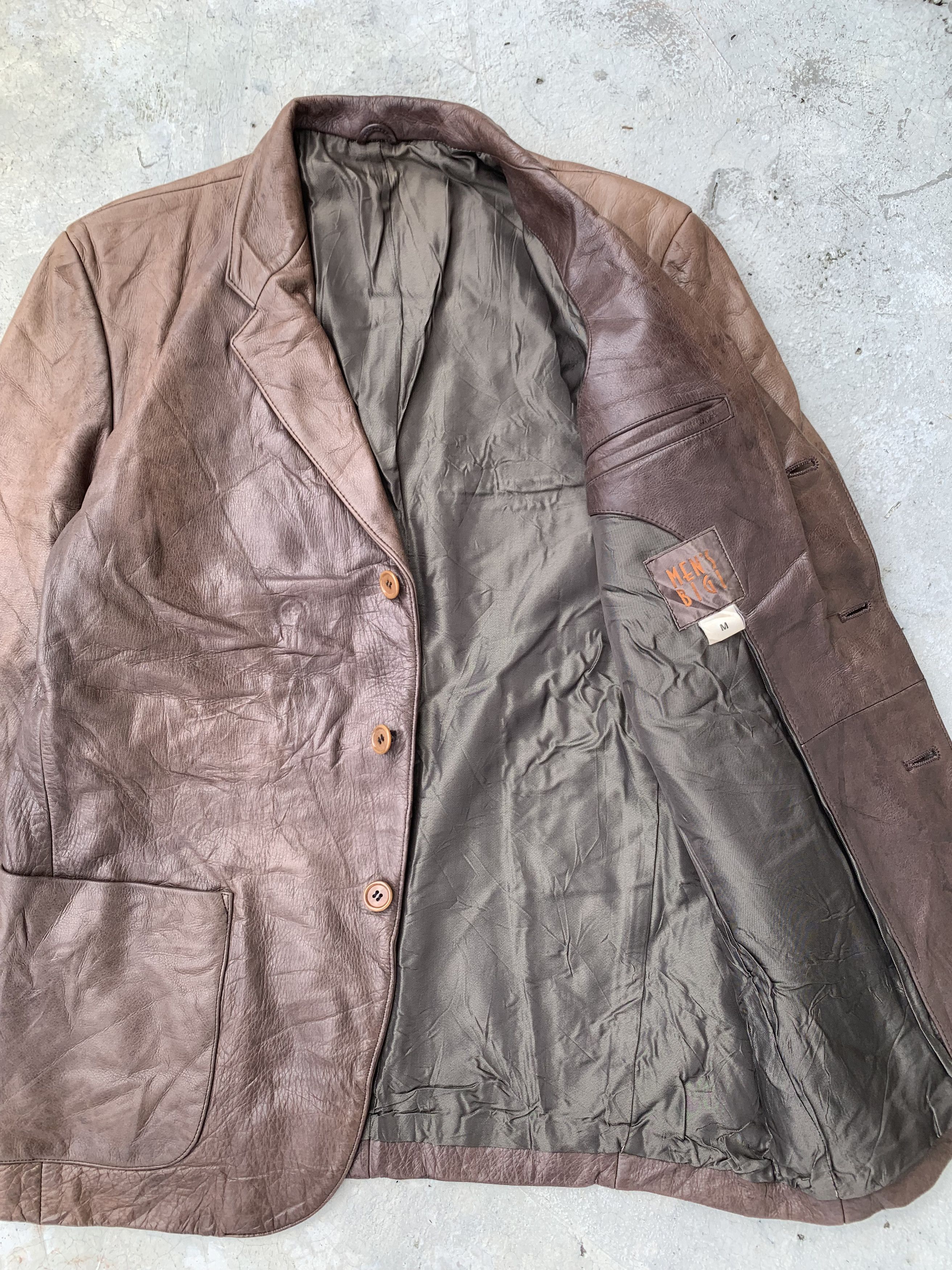 BIGI Vintage Men's Bigi Cow Hide Blazer Leather Jacket Size US M / EU 48-50 / 2 - 8 Thumbnail