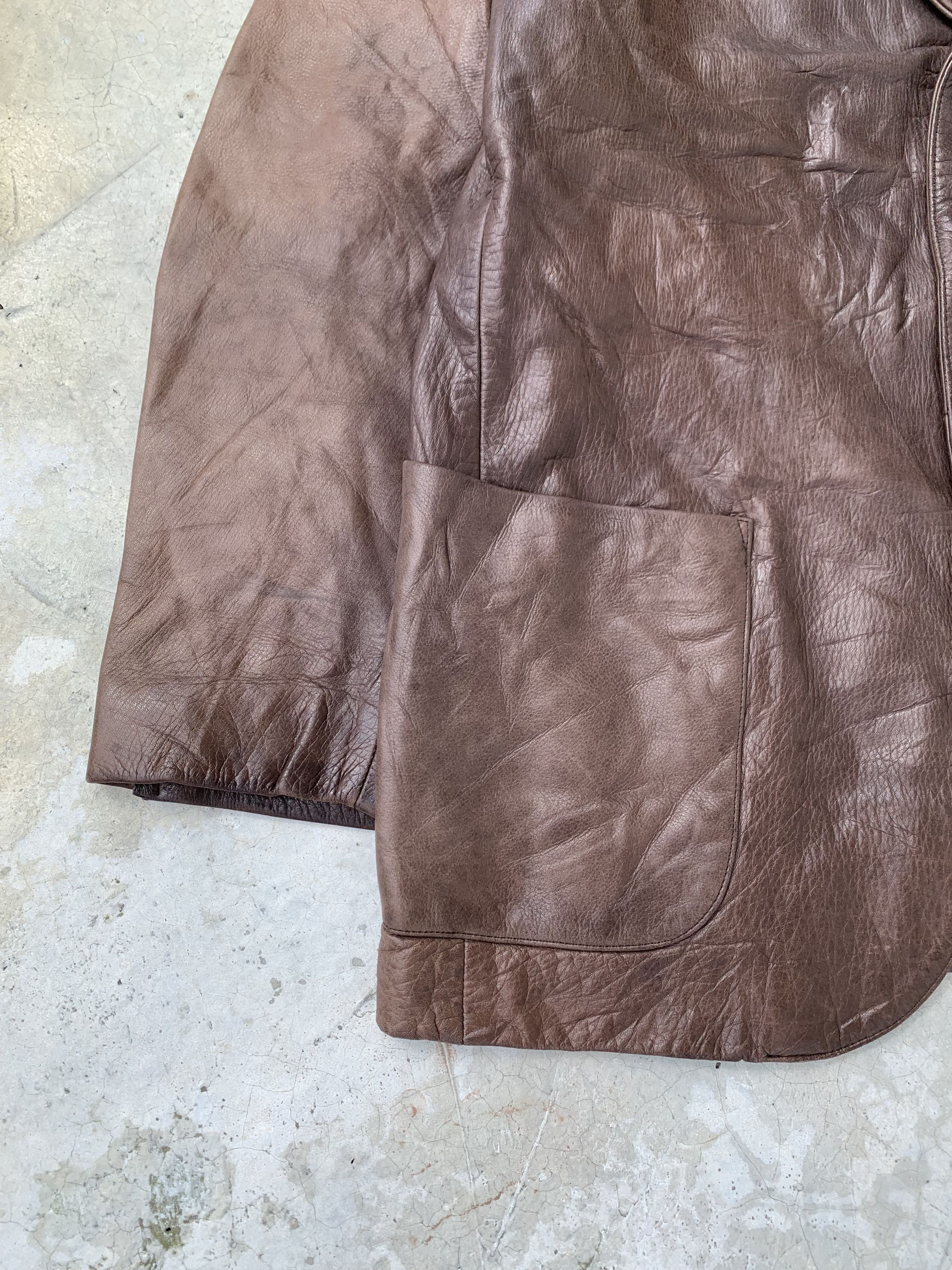 BIGI Vintage Men's Bigi Cow Hide Blazer Leather Jacket Size US M / EU 48-50 / 2 - 5 Thumbnail