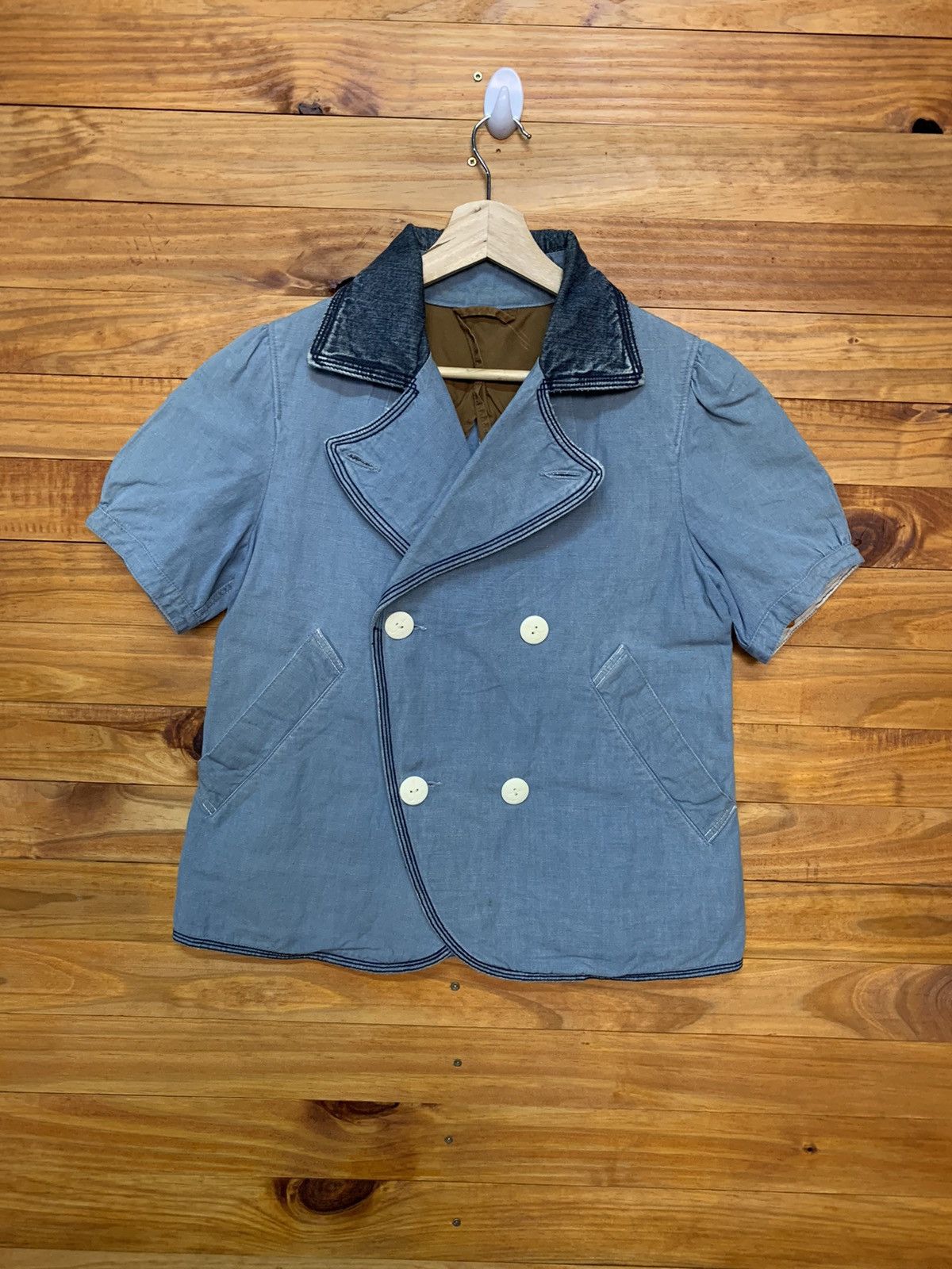 Kapital Kapital Short Sleeve Bat Wings Sashiko Jacket Size US S / EU 44-46 / 1 - 1 Thumbnail