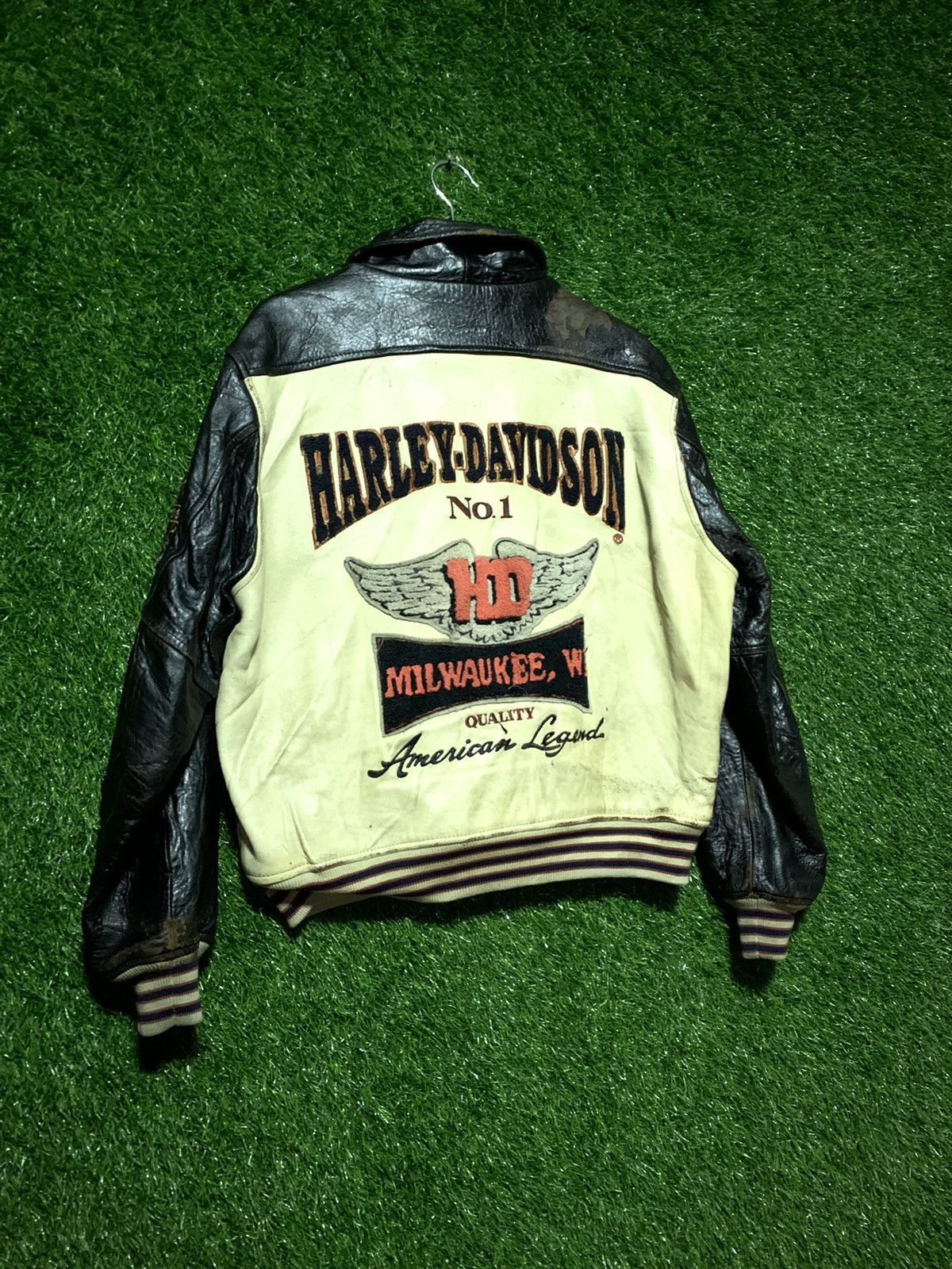 Harley Davidson Vintage Harley Davidson Leather Bikers Patch Jacket Size US M / EU 48-50 / 2 - 12 Thumbnail