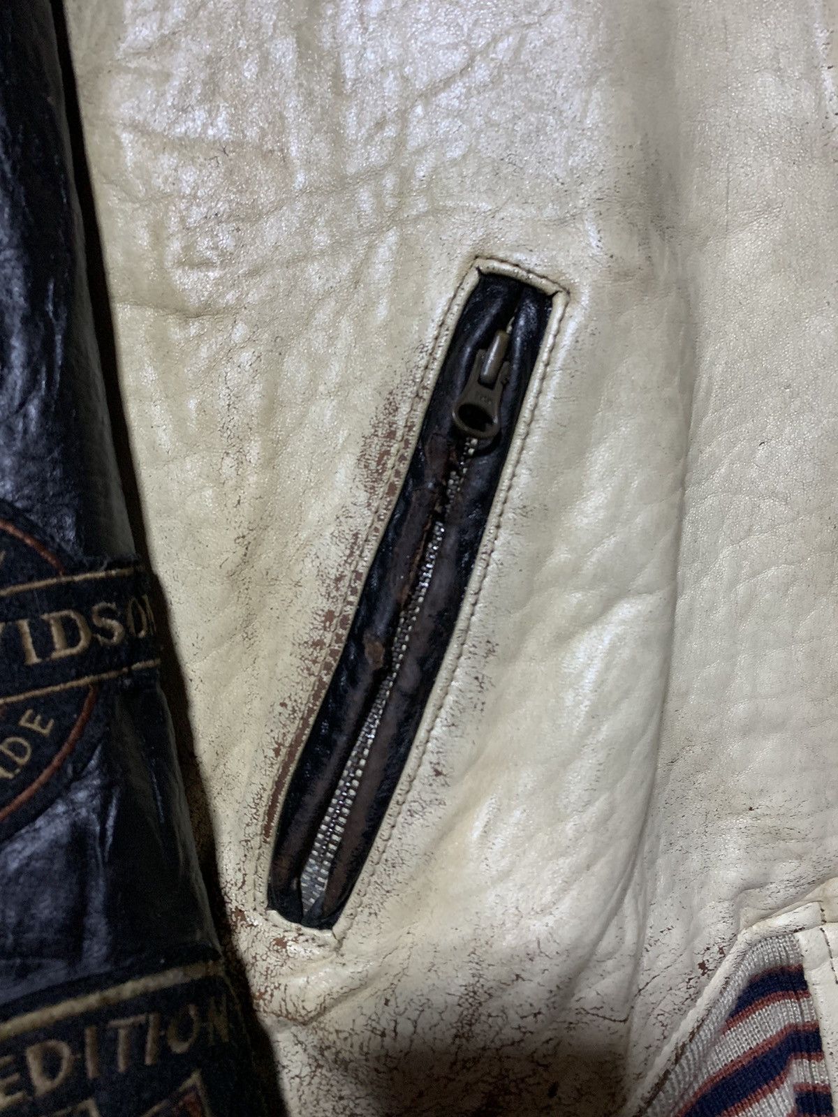 Harley Davidson Vintage Harley Davidson Leather Bikers Patch Jacket Size US M / EU 48-50 / 2 - 18 Thumbnail