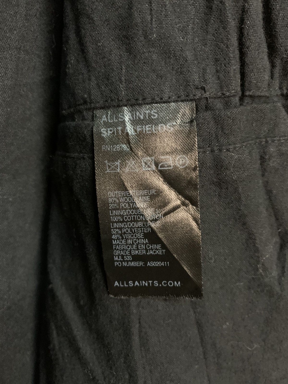 Allsaints All Saint Spital Field Wool Double Collar Biker Jackets Size US XL / EU 56 / 4 - 10 Thumbnail