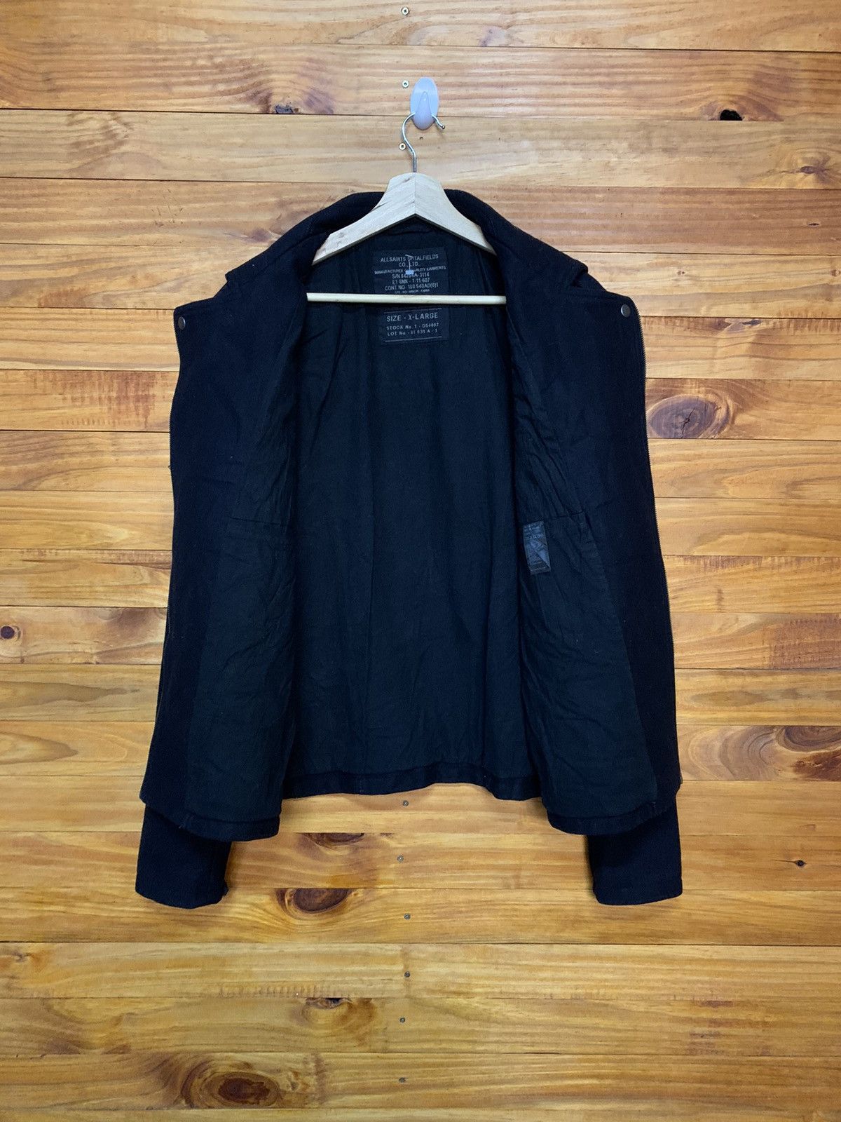 Allsaints All Saint Spital Field Wool Double Collar Biker Jackets Size US XL / EU 56 / 4 - 8 Thumbnail