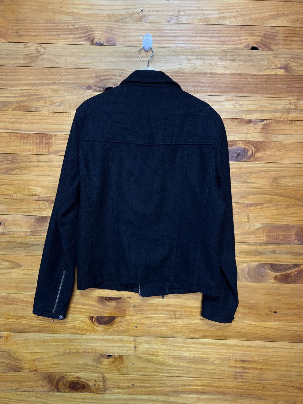 Allsaints All Saint Spital Field Wool Double Collar Biker Jackets Size US XL / EU 56 / 4 - 6 Thumbnail