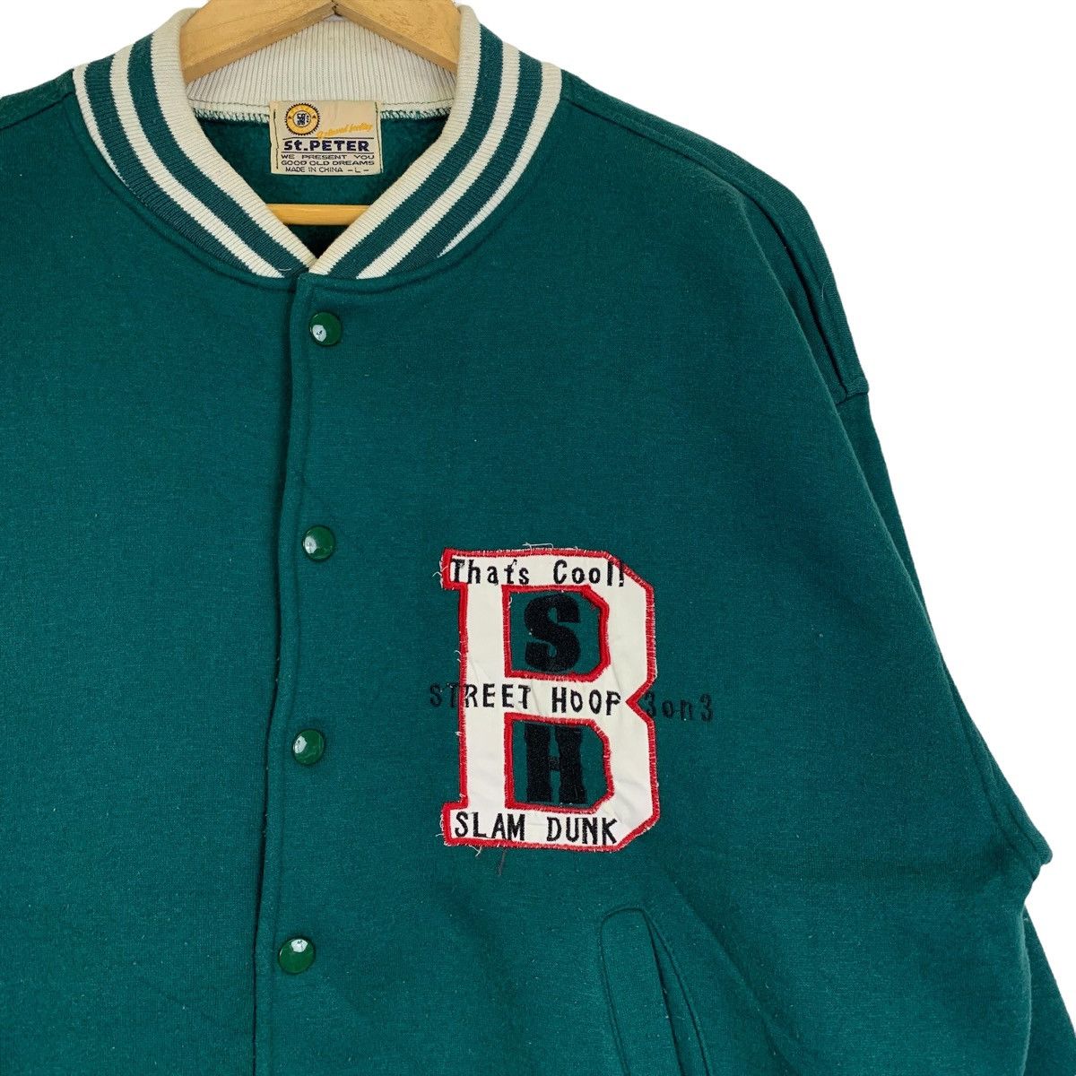 Anime × Japanese Brand × Vintage Vintage SLAM DUNK Basketball Japanese Anime Varsity Jacket Size US L / EU 52-54 / 3 - 5 Thumbnail