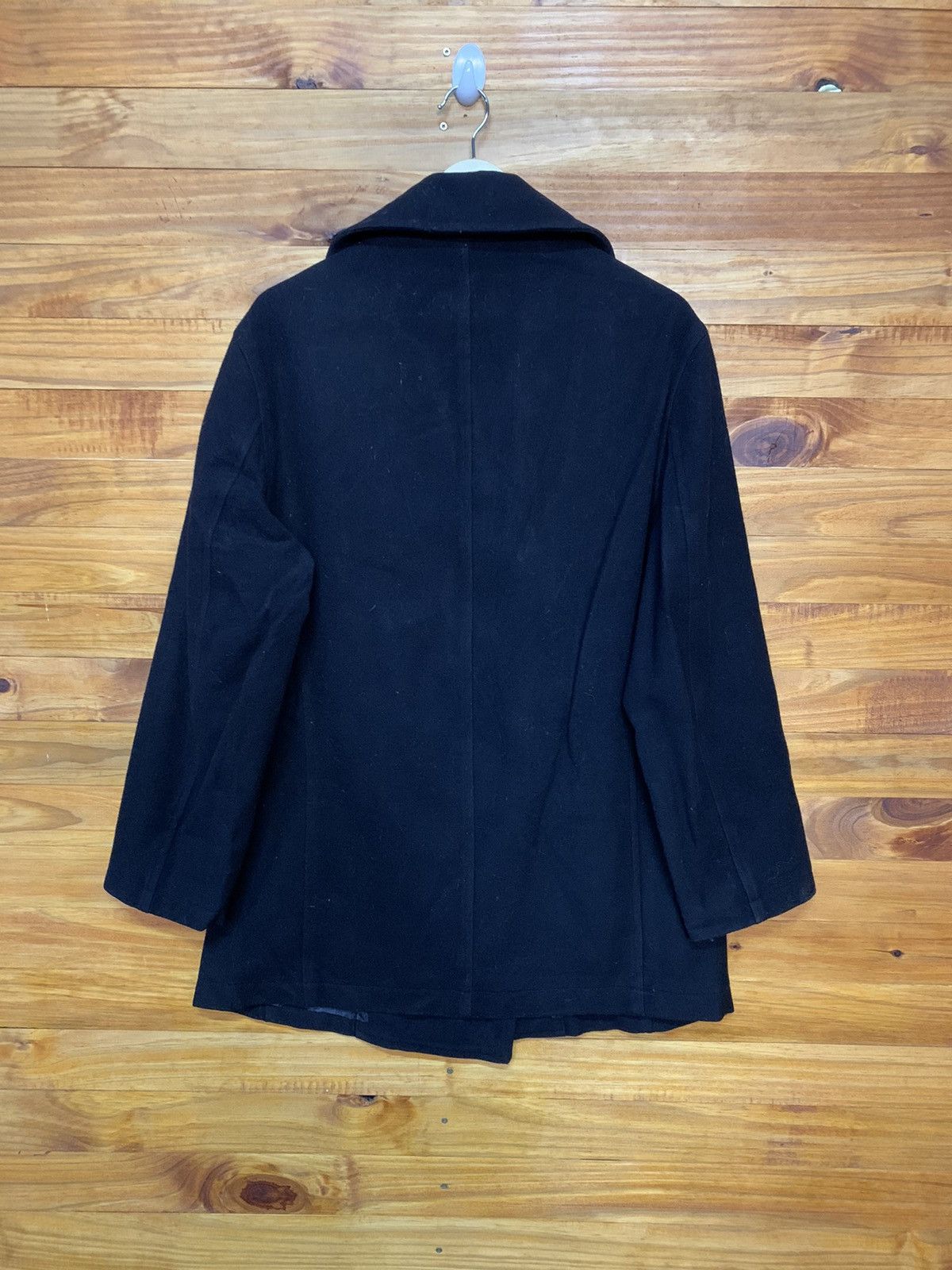 Y's for Men × Yohji Yamamoto Vintage Yohji Yamamoto Laine Wool Pea Coat Made In Japan Size US L / EU 52-54 / 3 - 5 Thumbnail