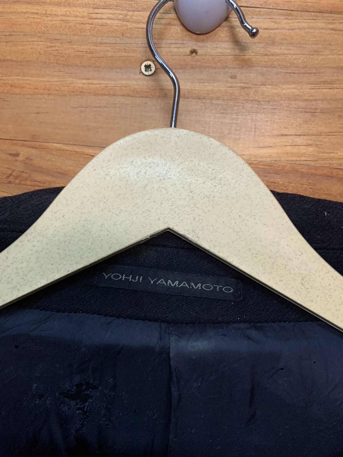 Y's for Men × Yohji Yamamoto Vintage Yohji Yamamoto Laine Wool Pea Coat Made In Japan Size US L / EU 52-54 / 3 - 9 Thumbnail