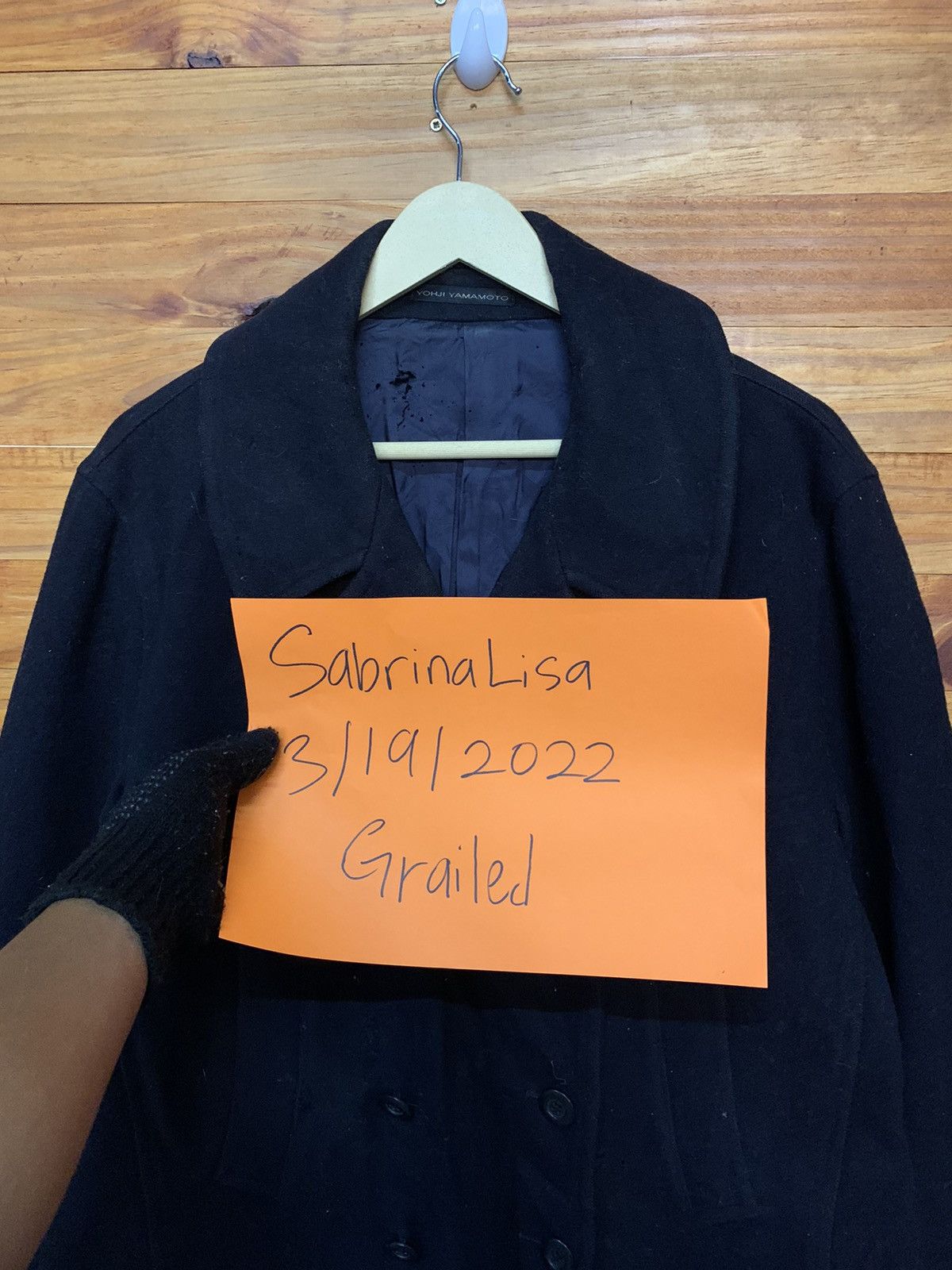 Y's for Men × Yohji Yamamoto Vintage Yohji Yamamoto Laine Wool Pea Coat Made In Japan Size US L / EU 52-54 / 3 - 6 Thumbnail