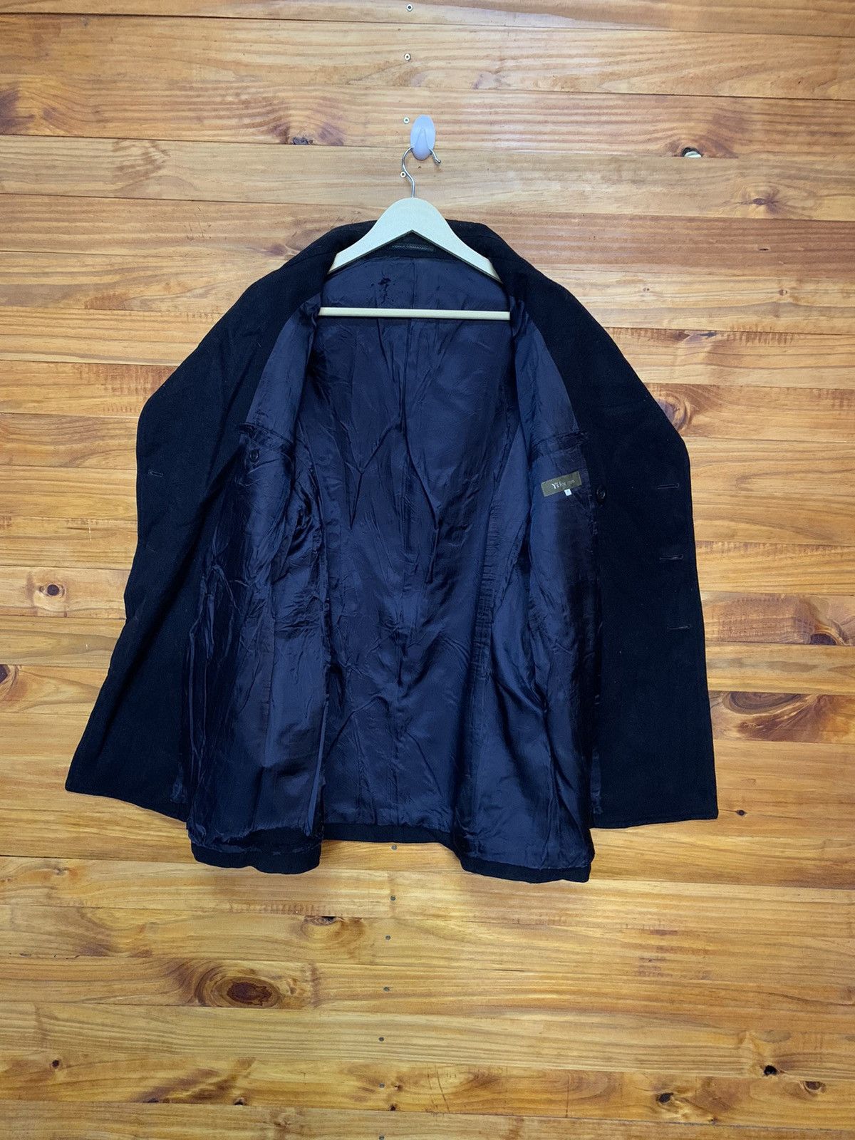 Y's for Men × Yohji Yamamoto Vintage Yohji Yamamoto Laine Wool Pea Coat Made In Japan Size US L / EU 52-54 / 3 - 13 Thumbnail