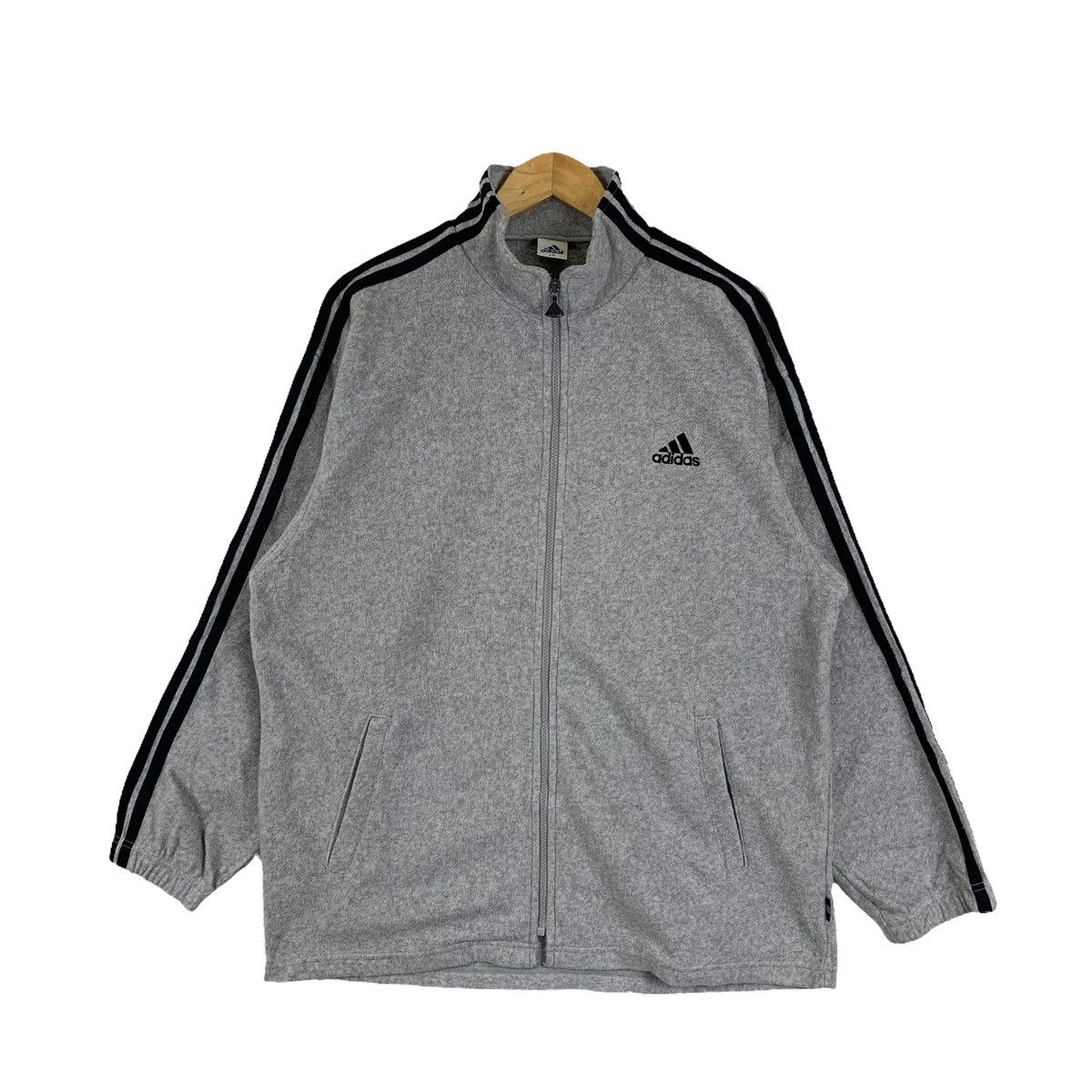 ADIDAS Equipment 3 Stripes Sportswear Fleece Zipper Sweaters