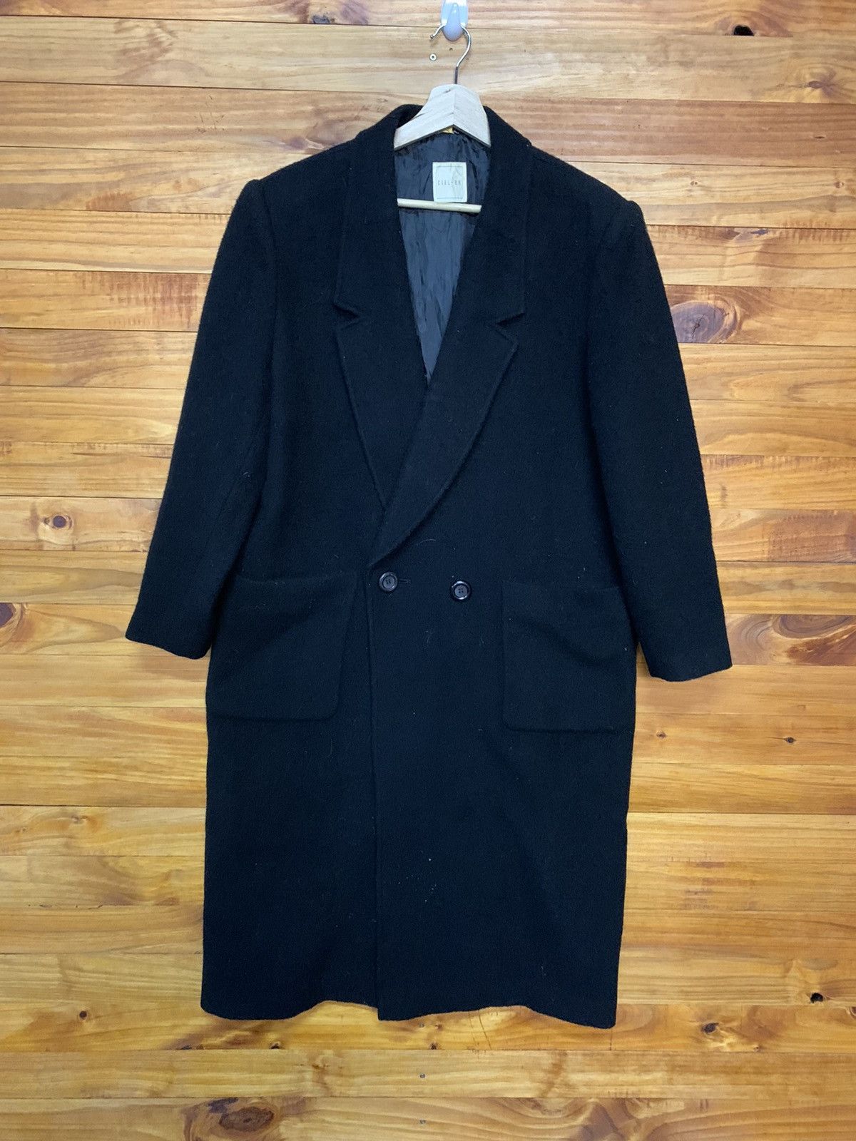Japanese Brand Vintage CIEL-UN Mohair Overcoat Made In Japan Size US M / EU 48-50 / 2 - 1 Thumbnail