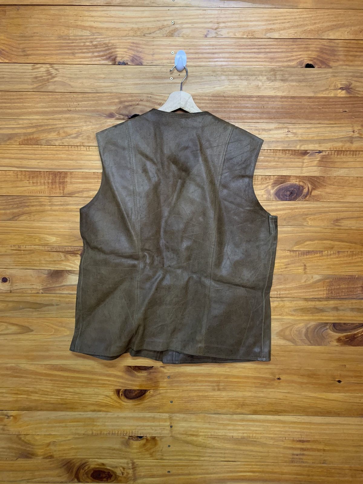 Other Vintage Cowhide Vest Bikers Leather Jacket Size US XL / EU 56 / 4 - 4 Thumbnail