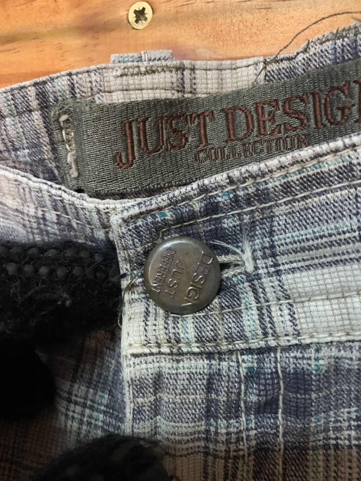 Japanese Brand Vintage Just Design Bondage Plaid Tartan Pants Size US 35 - 5 Thumbnail