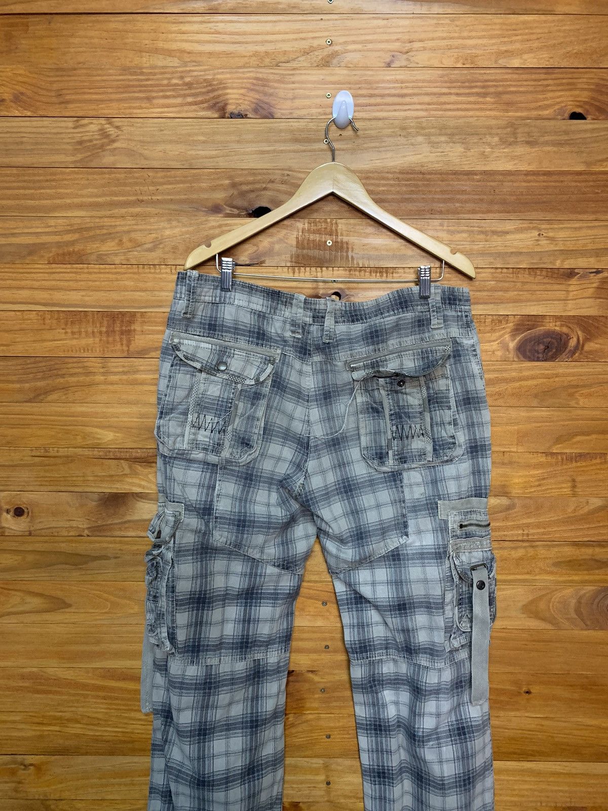 Japanese Brand Vintage Just Design Bondage Plaid Tartan Pants Size US 35 - 12 Thumbnail
