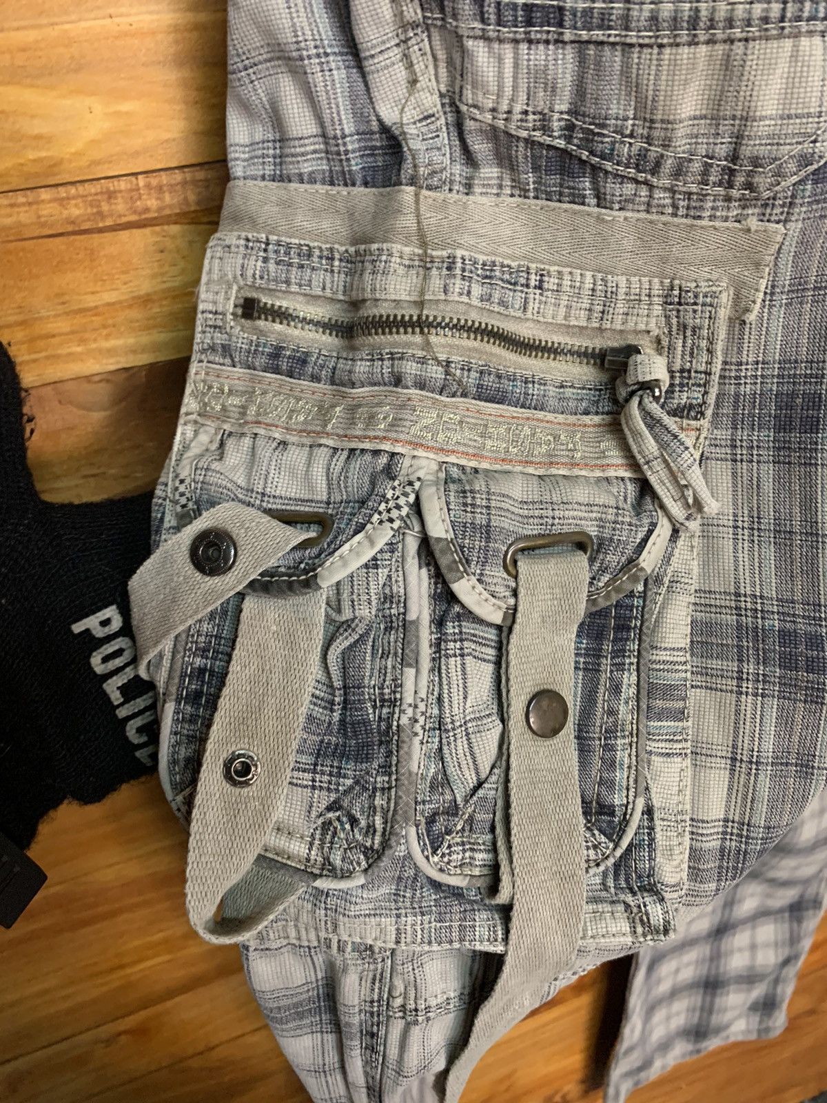 Japanese Brand Vintage Just Design Bondage Plaid Tartan Pants Size US 35 - 6 Thumbnail