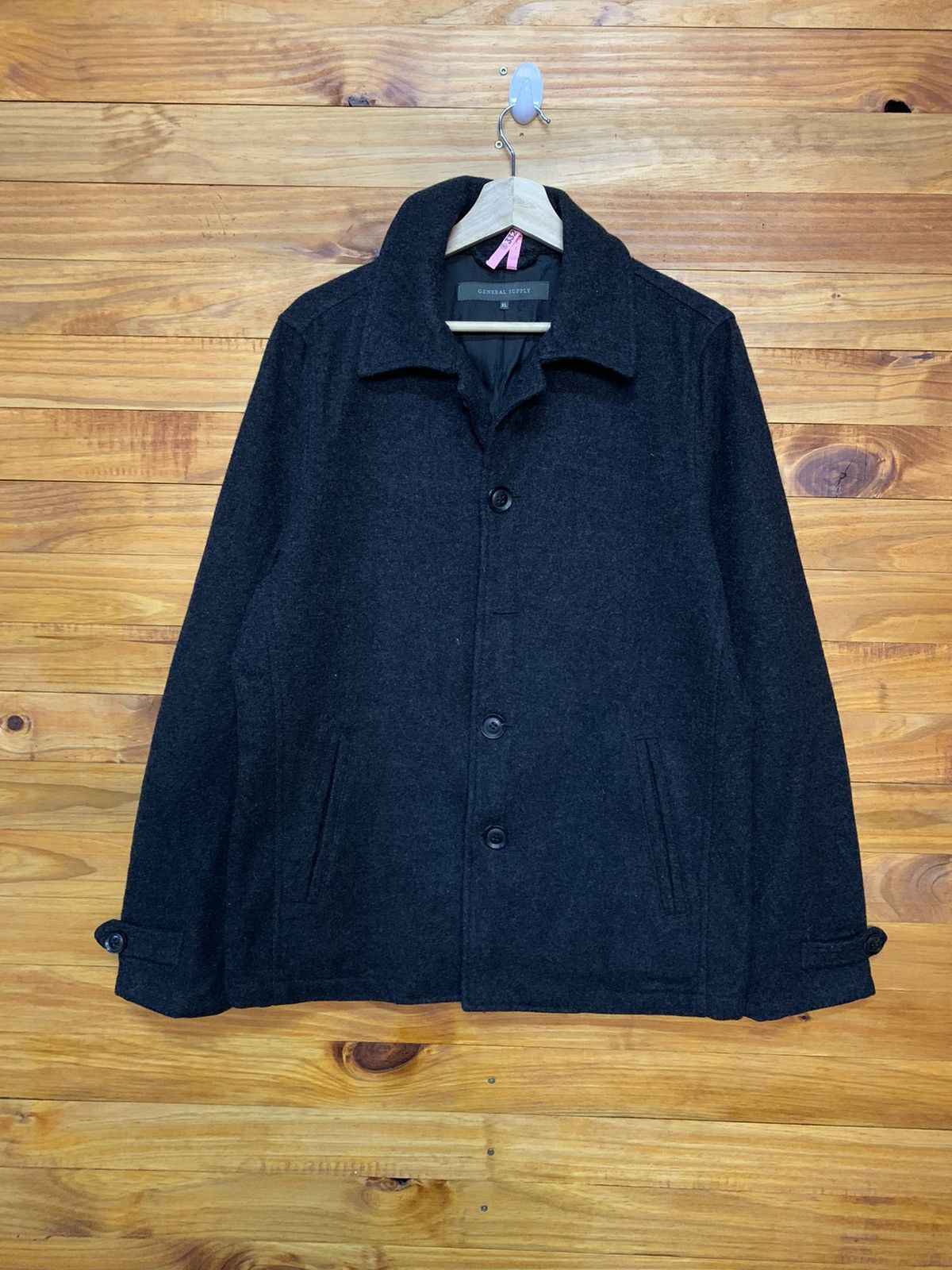 Japanese Brand General Supply Boiled Wool Button Up Jacket Size US L / EU 52-54 / 3 - 1 Thumbnail