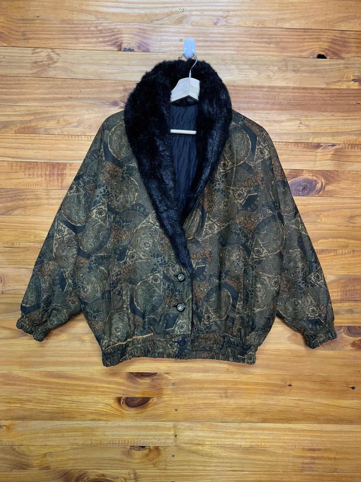 Vintage Vintage 80s Fur Collar Abstract Avant Garde Design Size US L / EU 52-54 / 3 - 1 Thumbnail