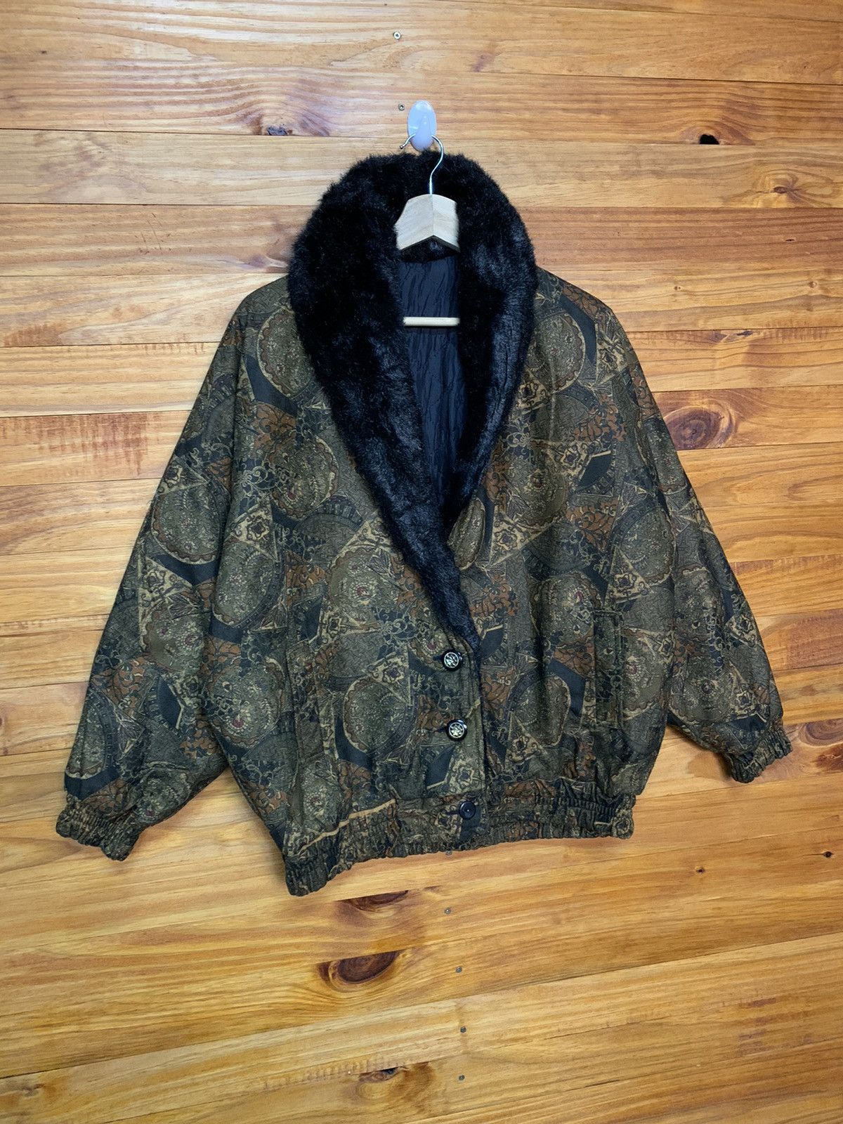 Vintage Vintage 80s Fur Collar Abstract Avant Garde Design Size US L / EU 52-54 / 3 - 3 Thumbnail