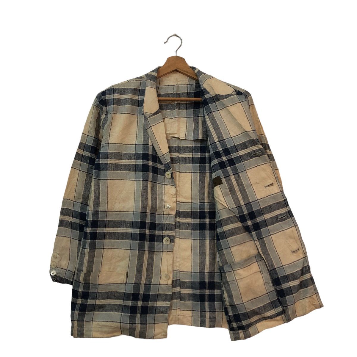 Yohji Yamamoto VINTAGE Y’S YOHJI YAMAMOTO JAPAN TARTAN DESIGN CHORE JACKET Size US M / EU 48-50 / 2 - 7 Thumbnail
