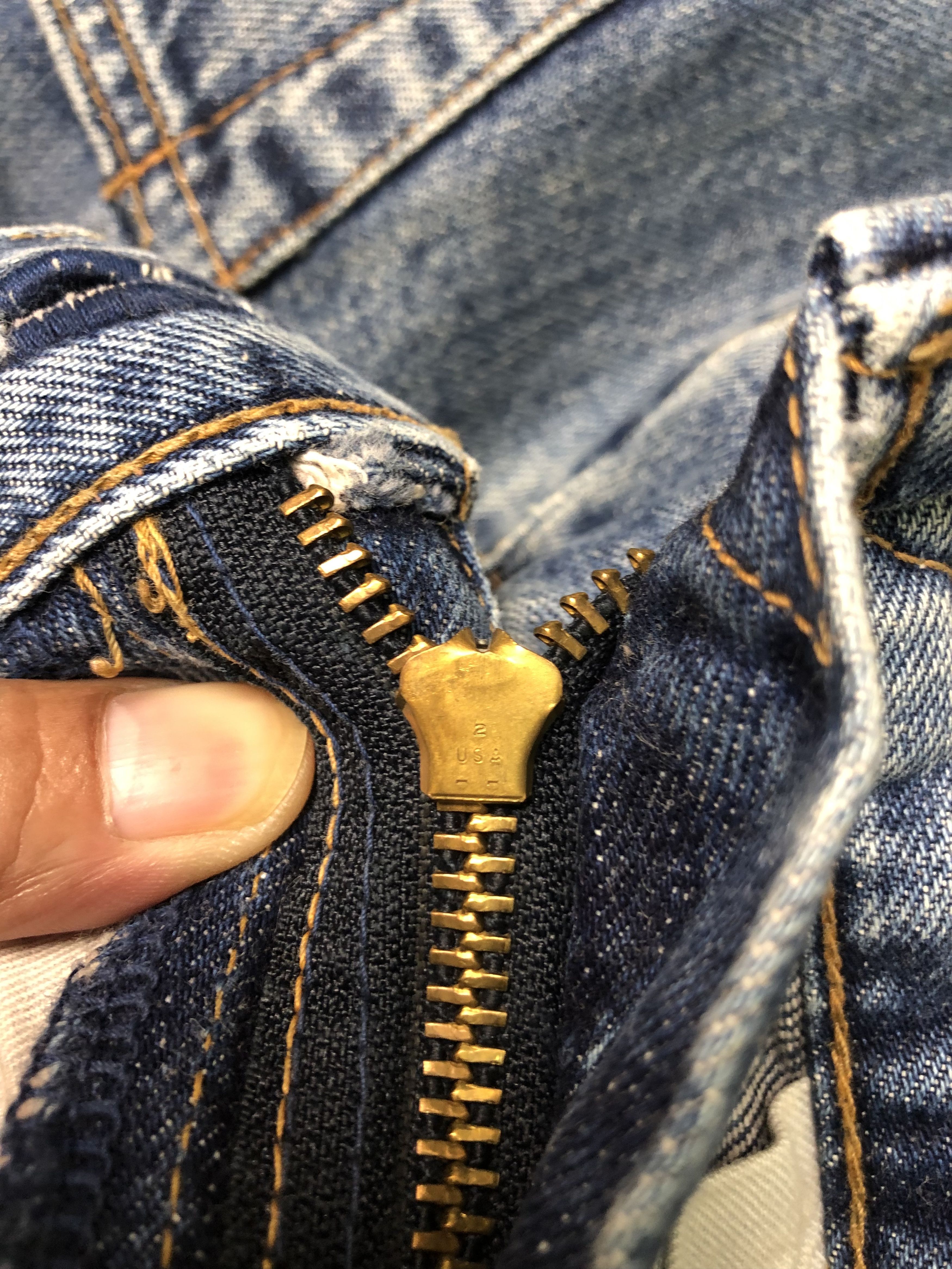 Levi's Vintage Big E Lot 551Z Selvedge 31x30 Size US 31 - 3 Thumbnail