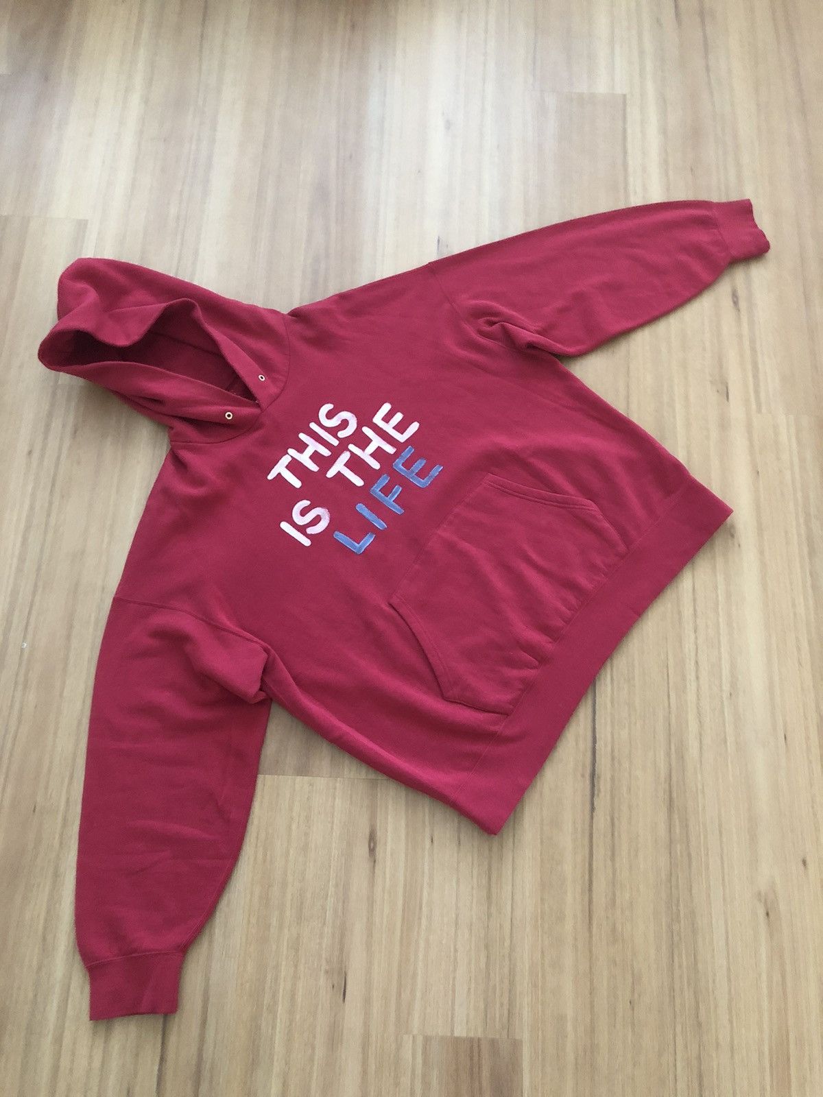 image of Visvim Amplus Hoodie P.o (T.i.t.l.) - Red, Men's (Size 2XL)