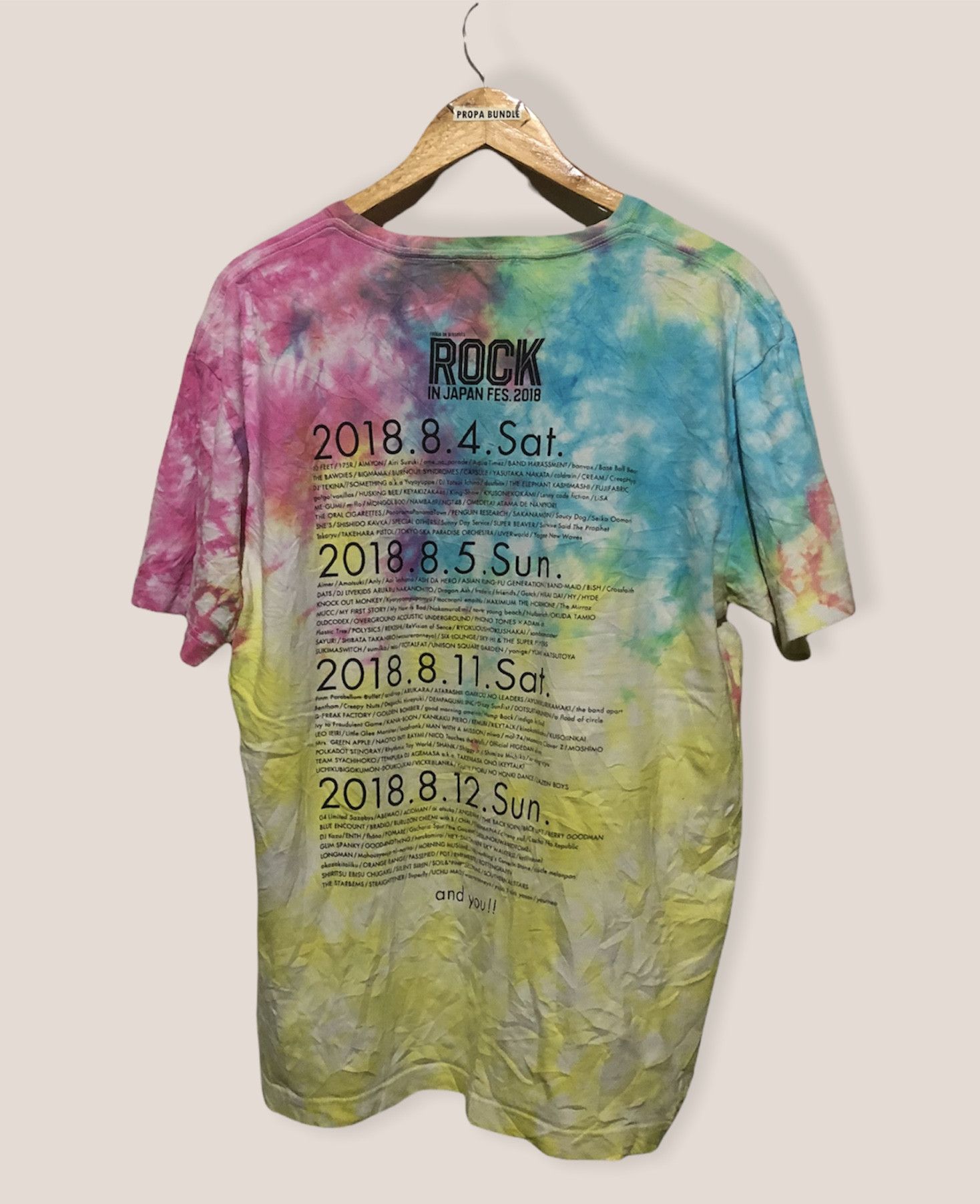 Band Tees Rock In Japan Fes Tie dye Tshirt Size US L / EU 52-54 / 3 - 5 Thumbnail